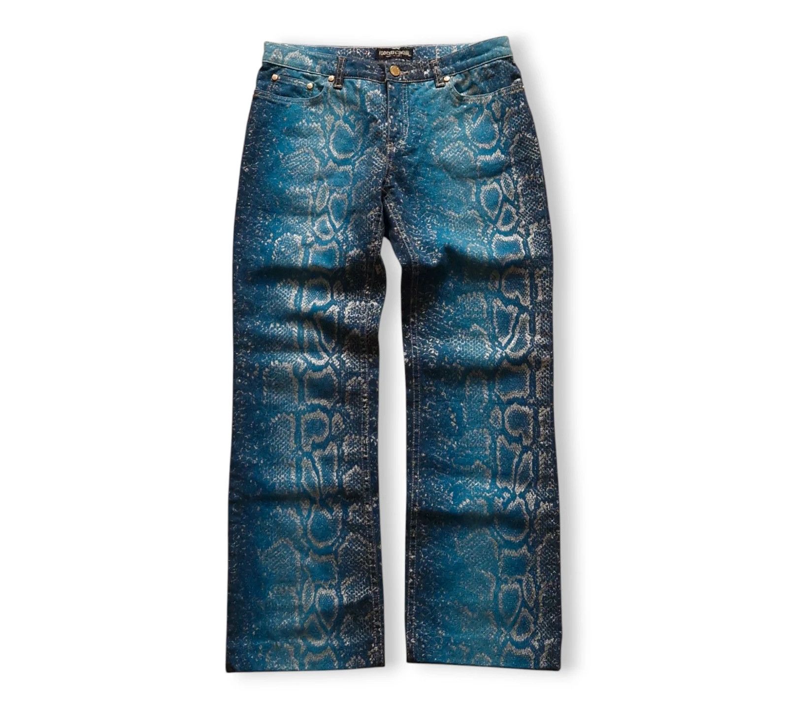 Roberto Cavalli Vintage Cavalli Python Snakeskin jeans Size US 30 / EU 46 - 1 Thumbnail
