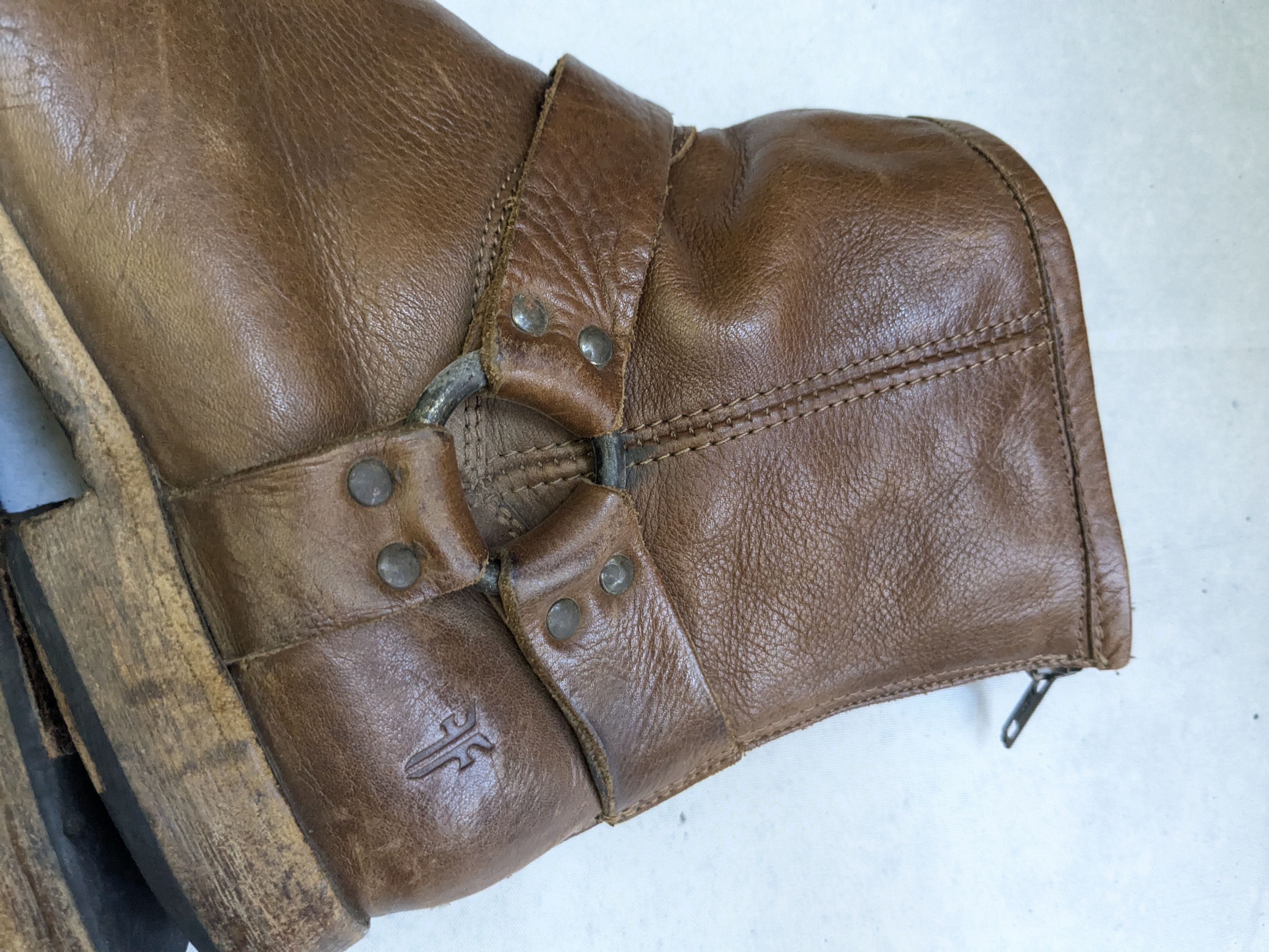 Frye Frye Harness Boots Brown Leather 10.5 D Buckle Size US 10.5 / EU 43-44 - 13 Thumbnail