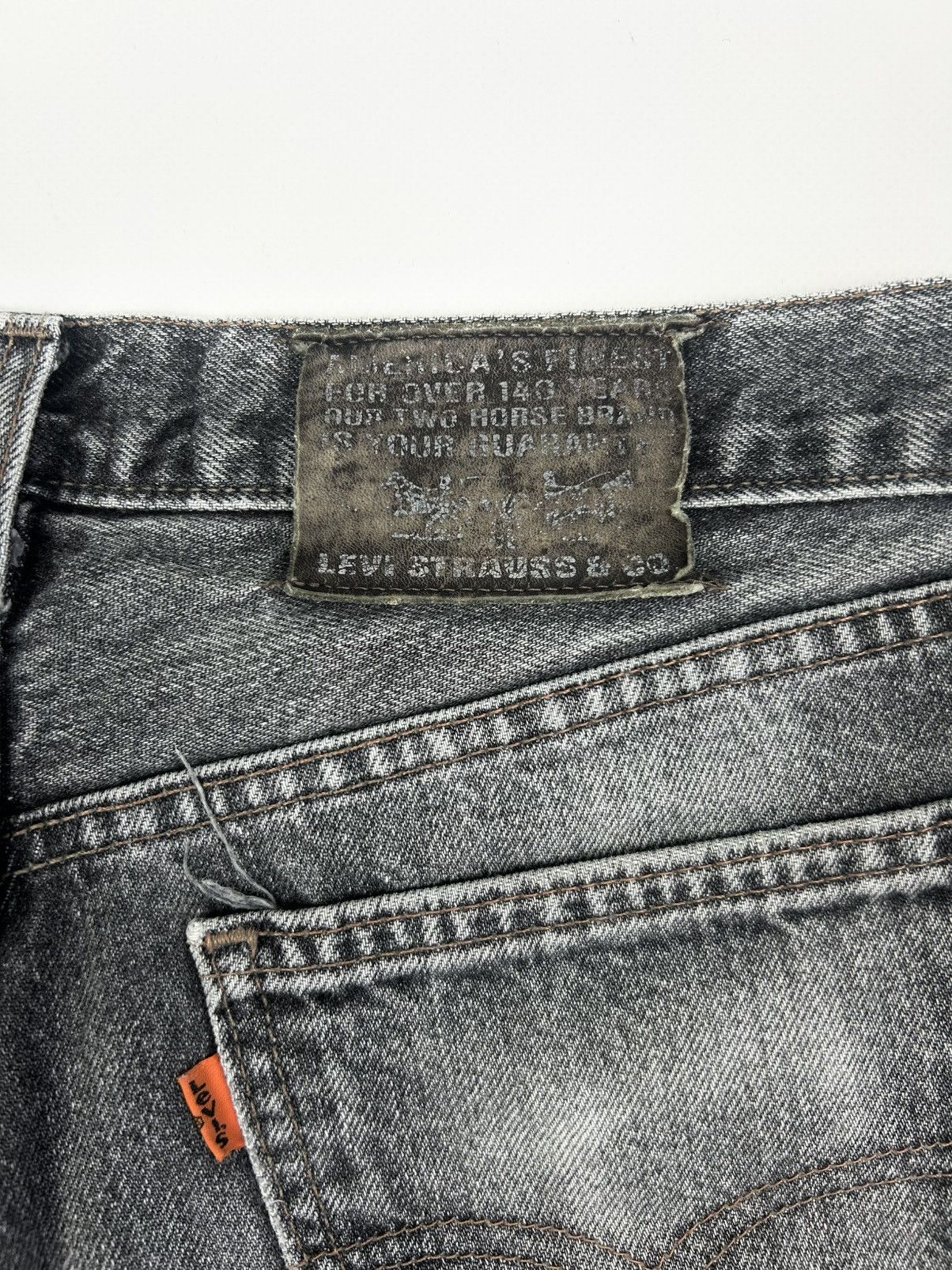 Levi's Vintage Clothing Vintage Levis 615 Orange Tab Shorts Rare Gray Y2k 90s USA Size US 30 / EU 46 - 12 Thumbnail