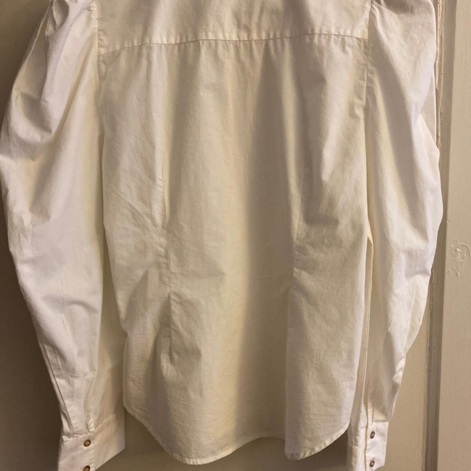 Ulla Johnson Willa Top White Cotton Size M / US 6-8 / IT 42-44 - 4 Thumbnail