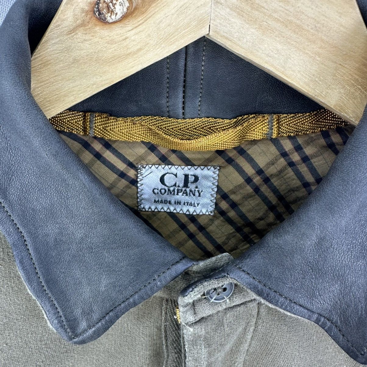 C.P. Company Vintage C.P Company Leather Collar L/S Shirt Size US M / EU 48-50 / 2 - 6 Thumbnail