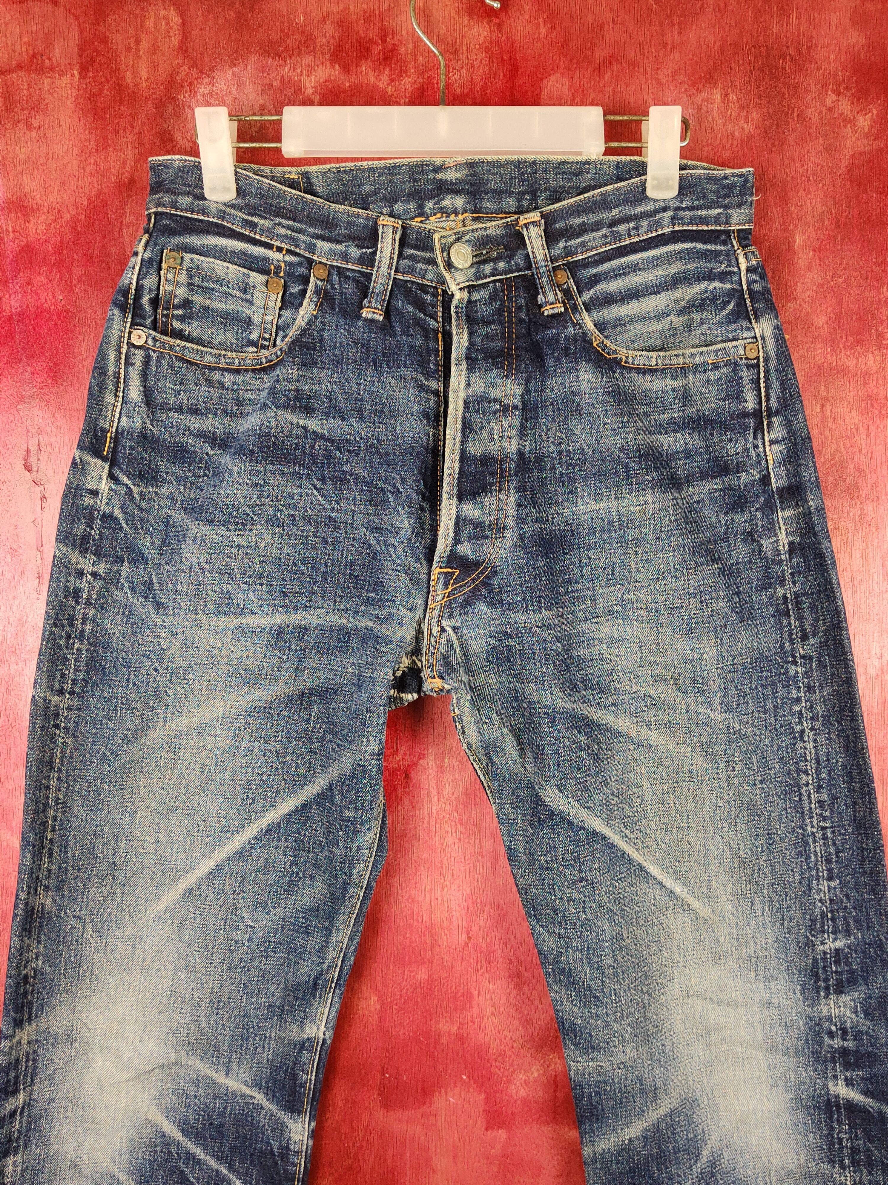 Denime DL Denime Japan Vintage Distressed Ripped Jeans #S1705 Size US 31 - 2 Thumbnail