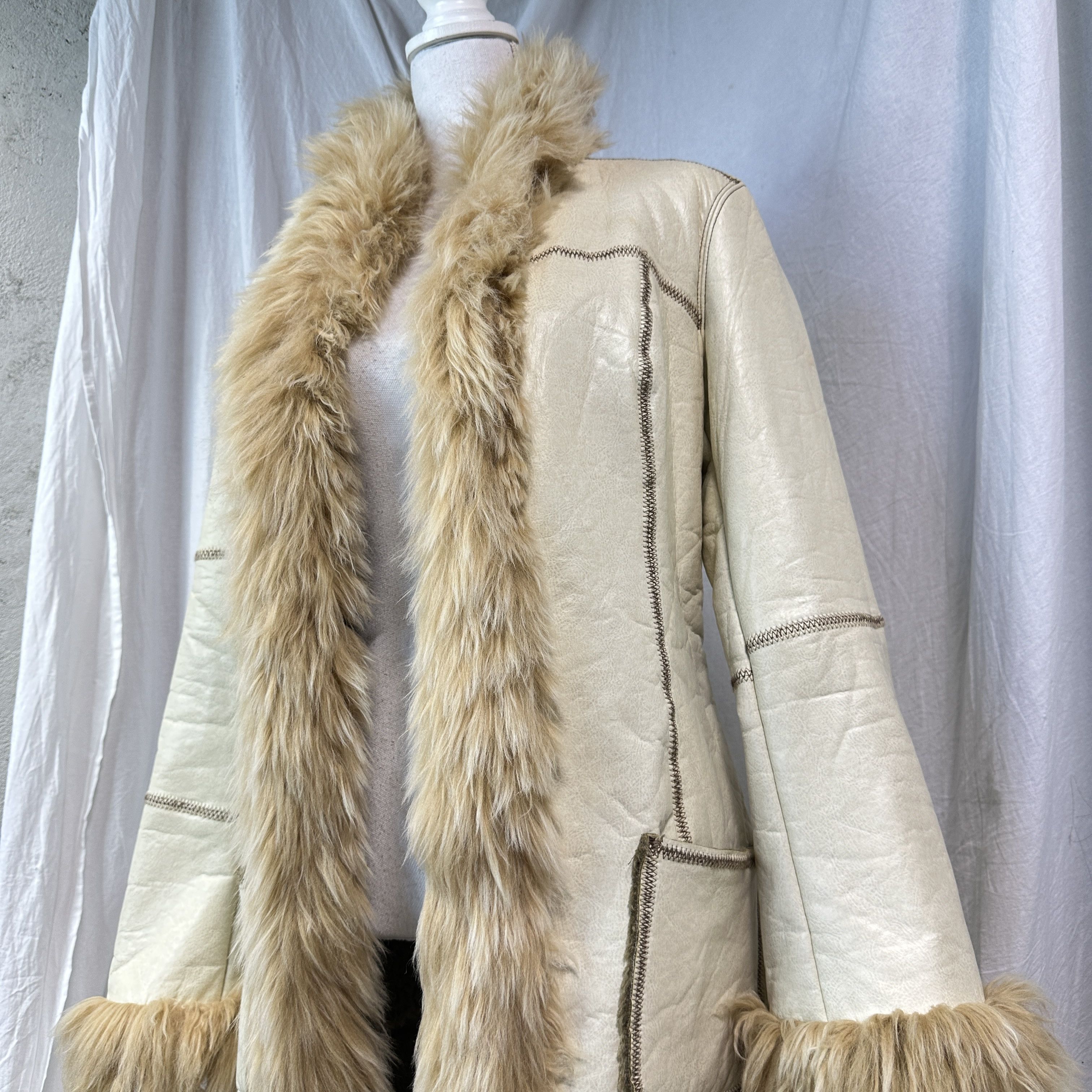 Miss Sixty Vintage Maxi Faur Fur Penny Lane Afghan Miss Sixty Coat Y2K Size S / US 4 / IT 40 - 2 Thumbnail