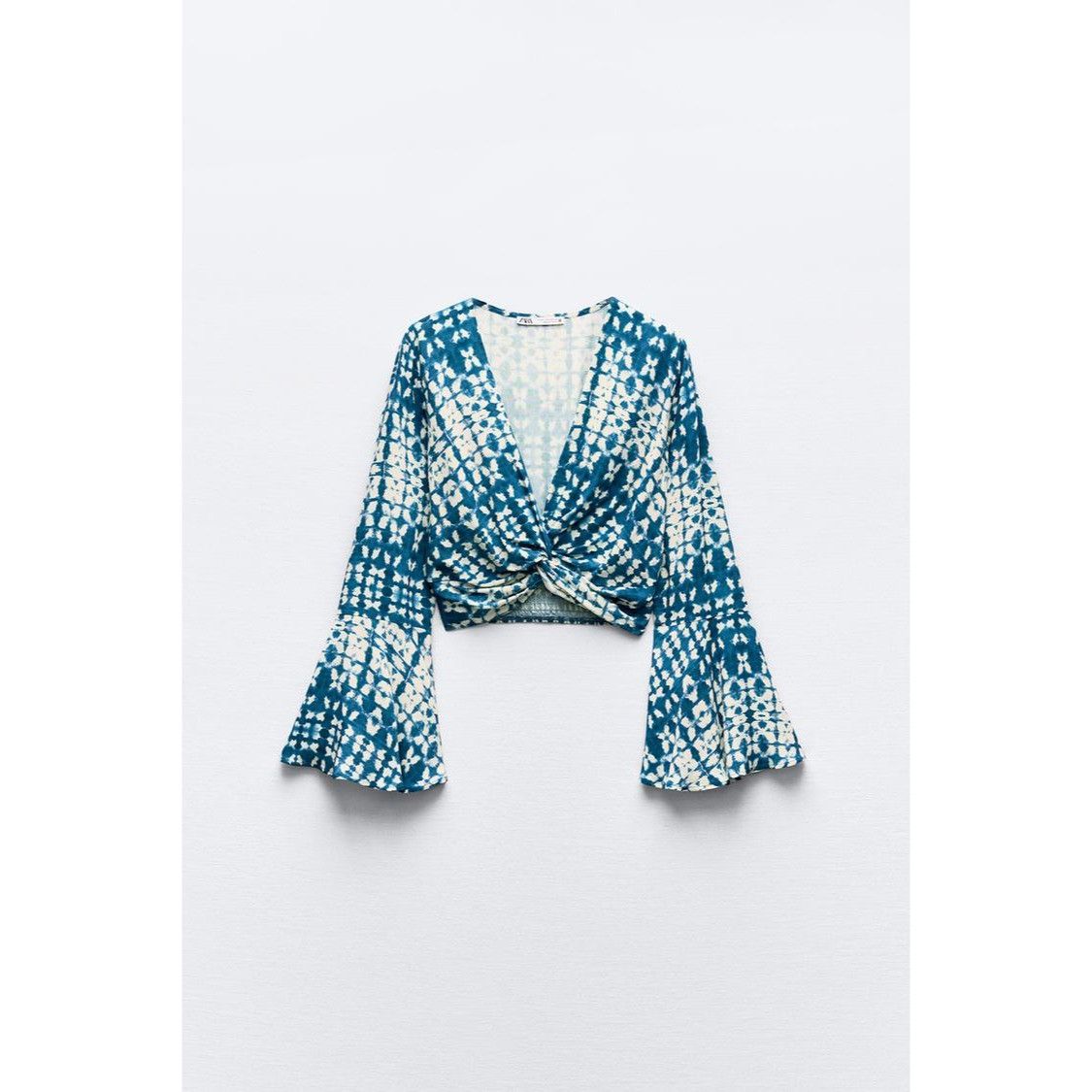 Zara Zara Printed Knot Cropped Top Size S / US 4 / IT 40 - 2 Thumbnail