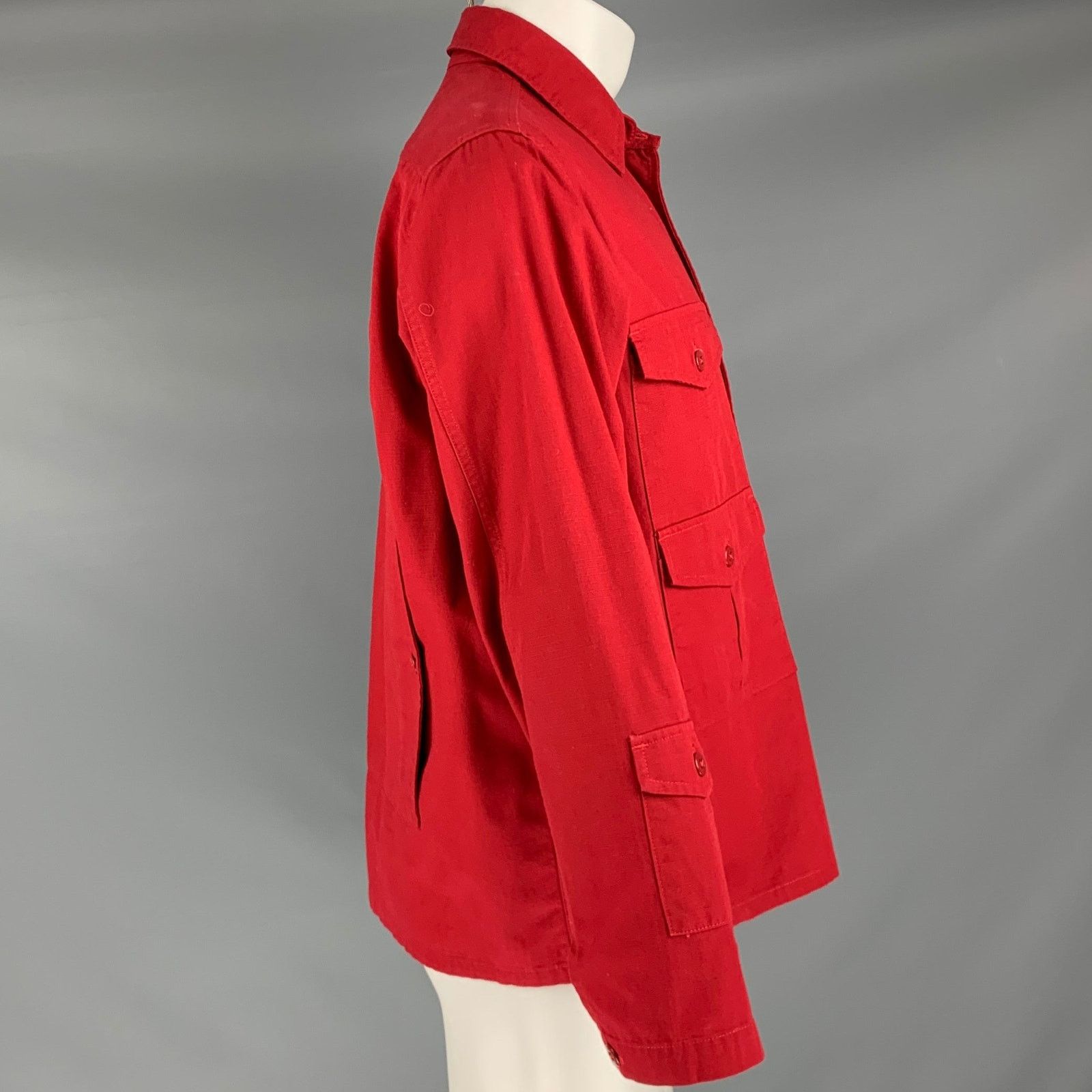 Engineered Garments ENGINEERED GARMENTS Size M Red Cotton Shirt Jacket Size US M / EU 48-50 / 2 - 2 Thumbnail