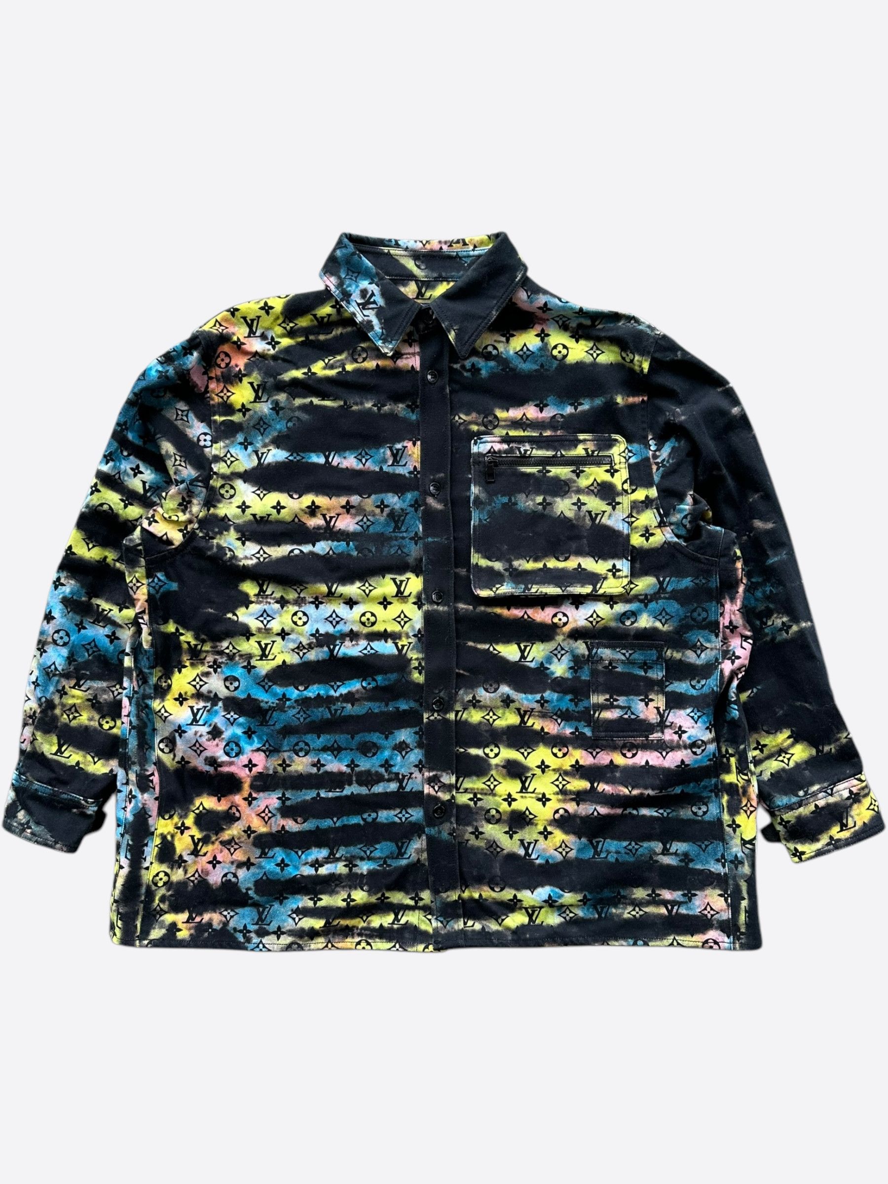 Louis Vuitton Louis Vuitton Multicolor Tie-Dye Monogram Overcoat Size US XL / EU 56 / 4 - 1 Thumbnail
