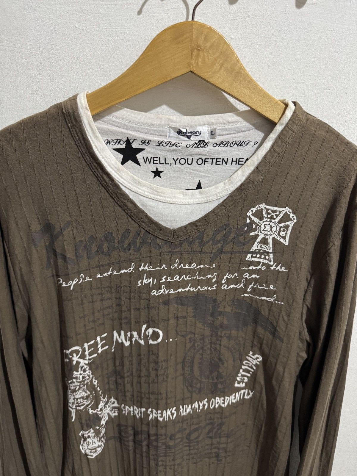 Hysteric Glamour Y2k Bobson 2 layer poem lgb ifsixwasnine longsleeve Size US L / EU 52-54 / 3 - 3 Thumbnail
