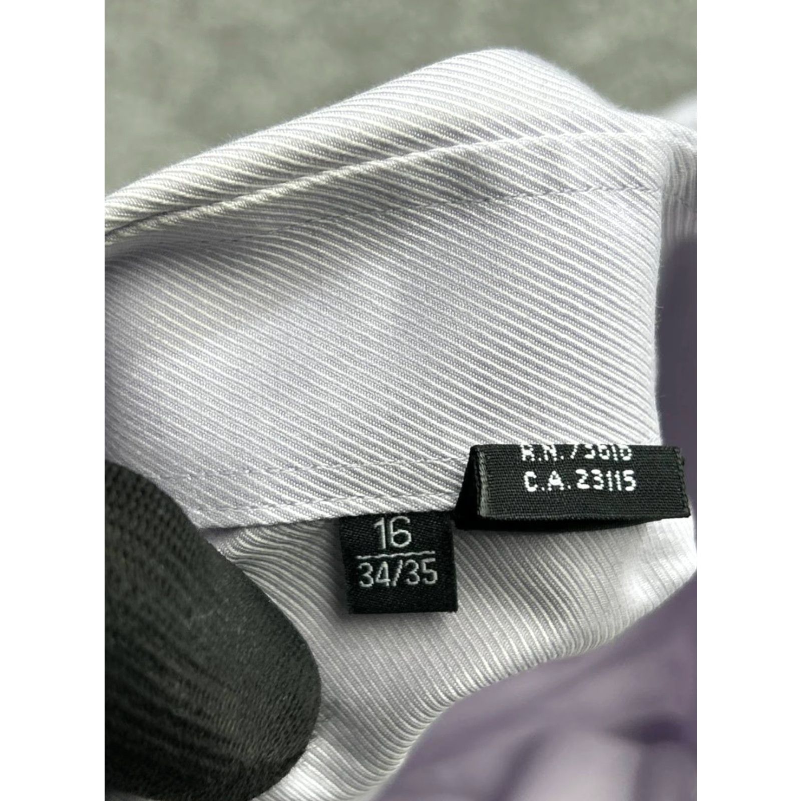 Hugo Boss Hugo Boss Dress Shirt Men 16 Gray Pleated Button Up Business Sharp Fit Cotton Size 42R - 6 Thumbnail