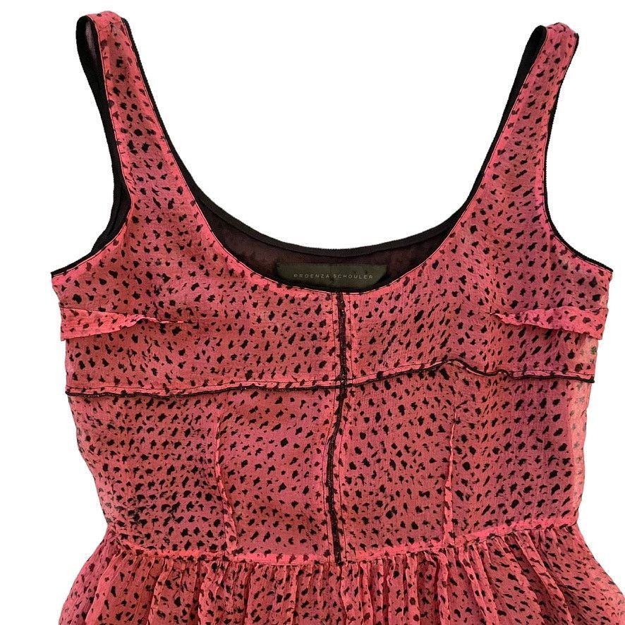 Proenza Schouler Proenza Schouler Pink Silk Polka-Dot Sleeveless Mini Dress Size XS / US 0-2 / IT 36-38 - 6 Thumbnail