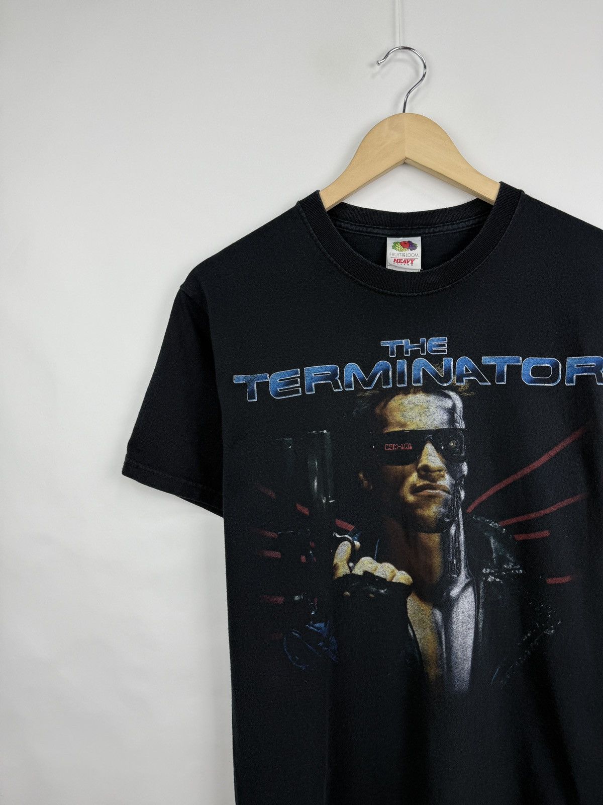 Fruit Of The Loom 🇺🇸 Vintage The Terminator Movie T-Shirt Arnold Schwarzenegger Size US M / EU 48-50 / 2 - 2 Thumbnail