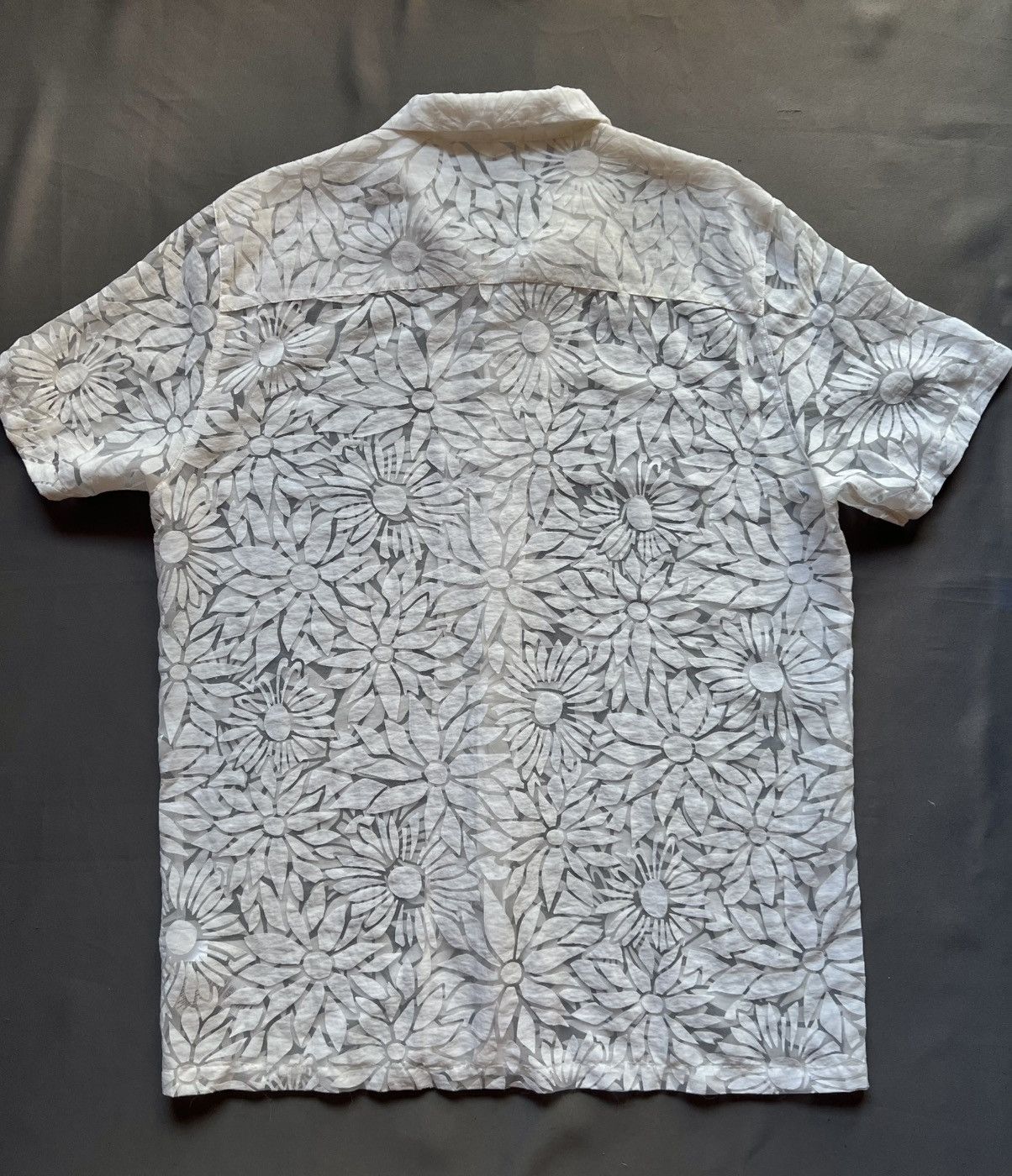 Other Topman Hawaiian White Floral Short Sleeve Shirt Button Up Size US XL / EU 56 / 4 - 2 Thumbnail