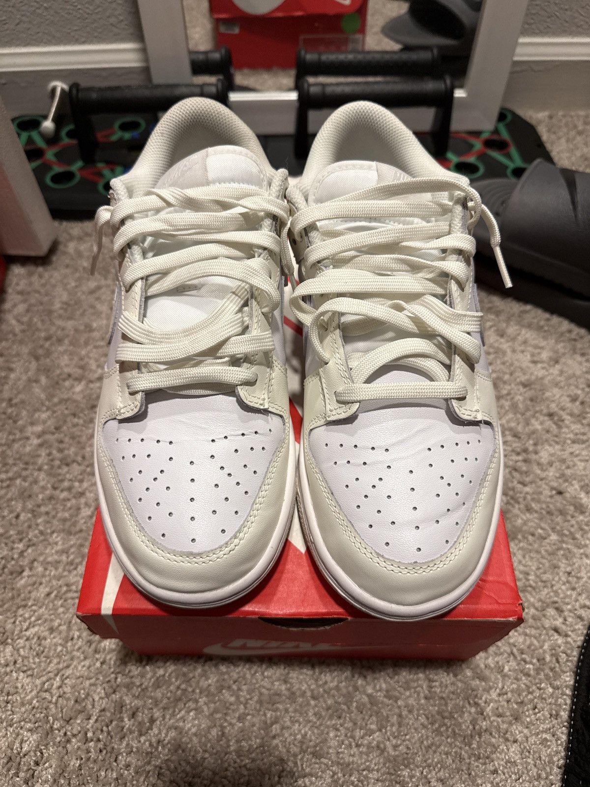 Nike Women’s Nike Dunk Low (Sail-White) (Women’s 10/Men’s 8.5) Size US 10 / IT 40 - 2 Thumbnail