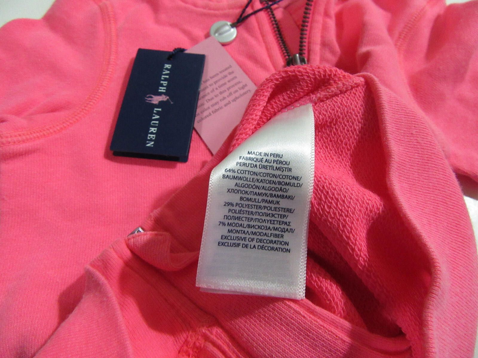 Polo Ralph Lauren Polo Ralph Lauren Girls Hooded Jacket Hoodie Pink 2T Size US XXS / EU 40 - 3 Thumbnail