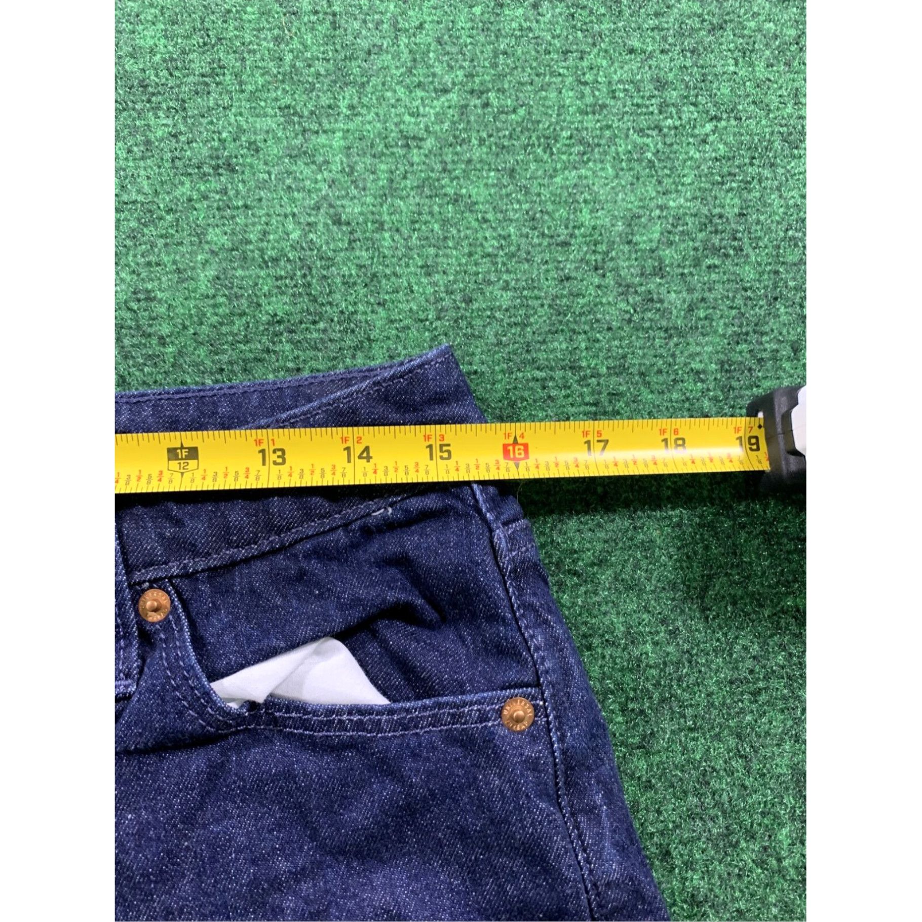 Vintage Womens Universal Thread Vintage Midi Blue Cutoff Stretch Shorts, Size 8/29R Size 30" / US 8 / IT 44 - 3 Thumbnail