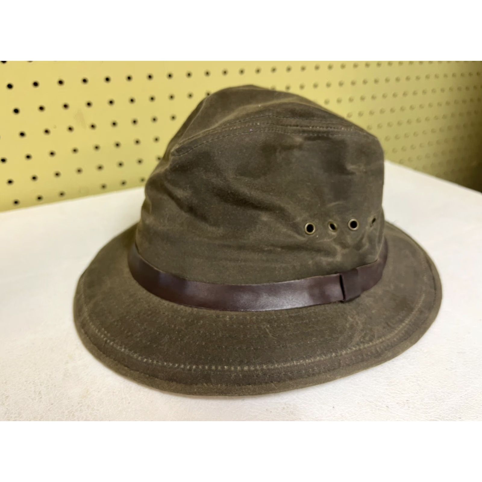 Filson VINTAGE CC Filson Co Seattle Packer Waxed Bucket Boonie Hat Sz M Tin Cloth Men’s Hat/ Bucket Size ONE SIZE - 5 Thumbnail