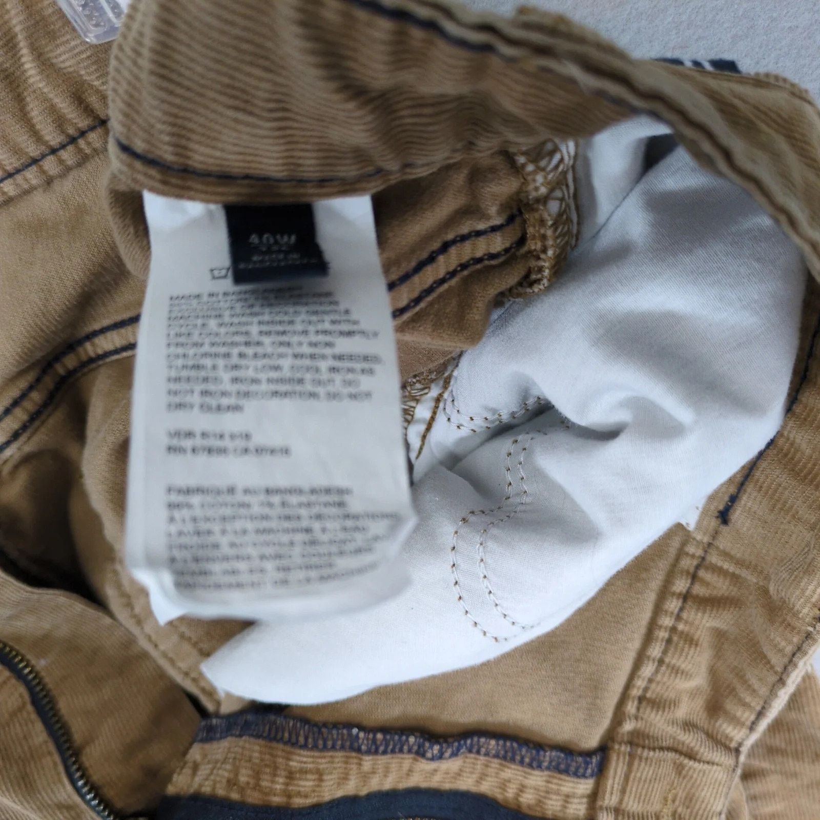 Nautica Nautica Tan Corduroy Pants Men's 40x32 Straight Fit Stretch Size US 40 / EU 56 - 4 Thumbnail