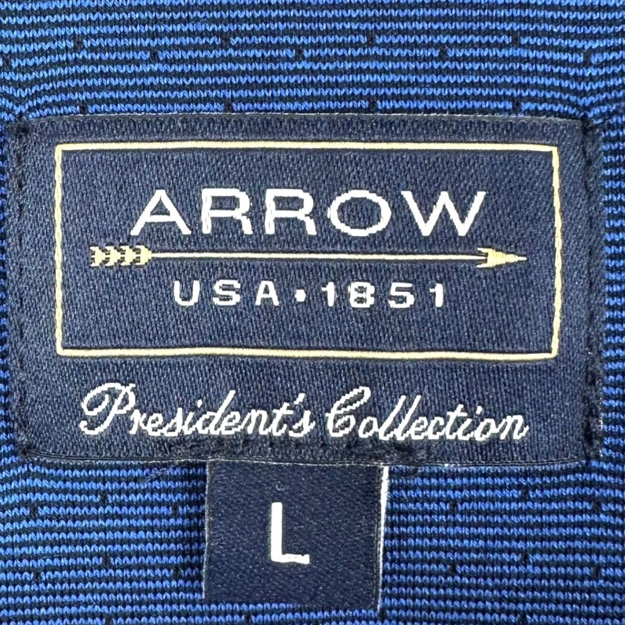 Arrow Arrow Golf Polo Shirt Mens Large Blue Rugby 100% Cotton Short Sleeve Size US L / EU 52-54 / 3 - 4 Thumbnail