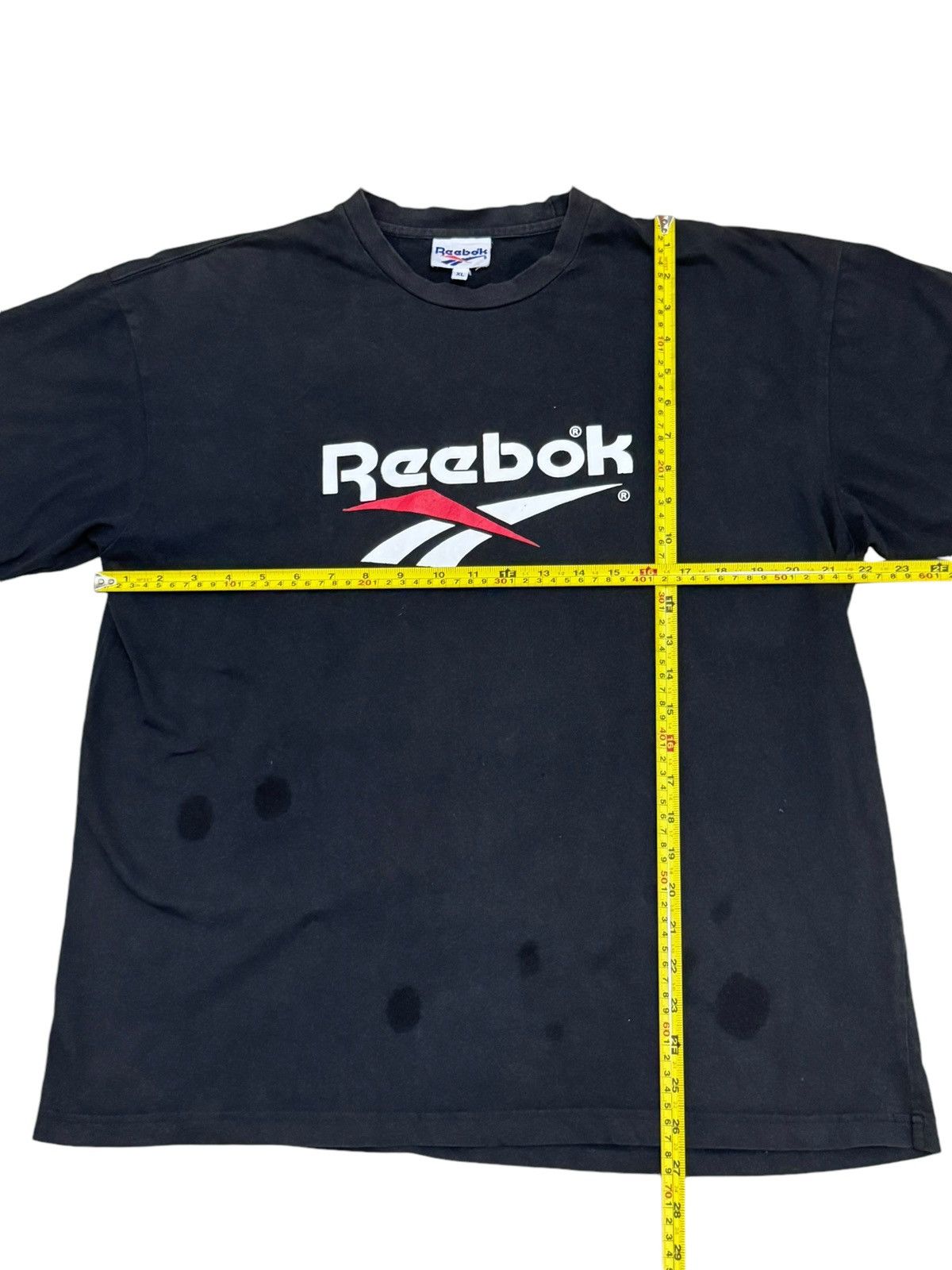 Reebok × Vintage VINTAGE REEBOK Y2K BIG LOGO BLACK TEE Size US XL / EU 56 / 4 - 3 Thumbnail