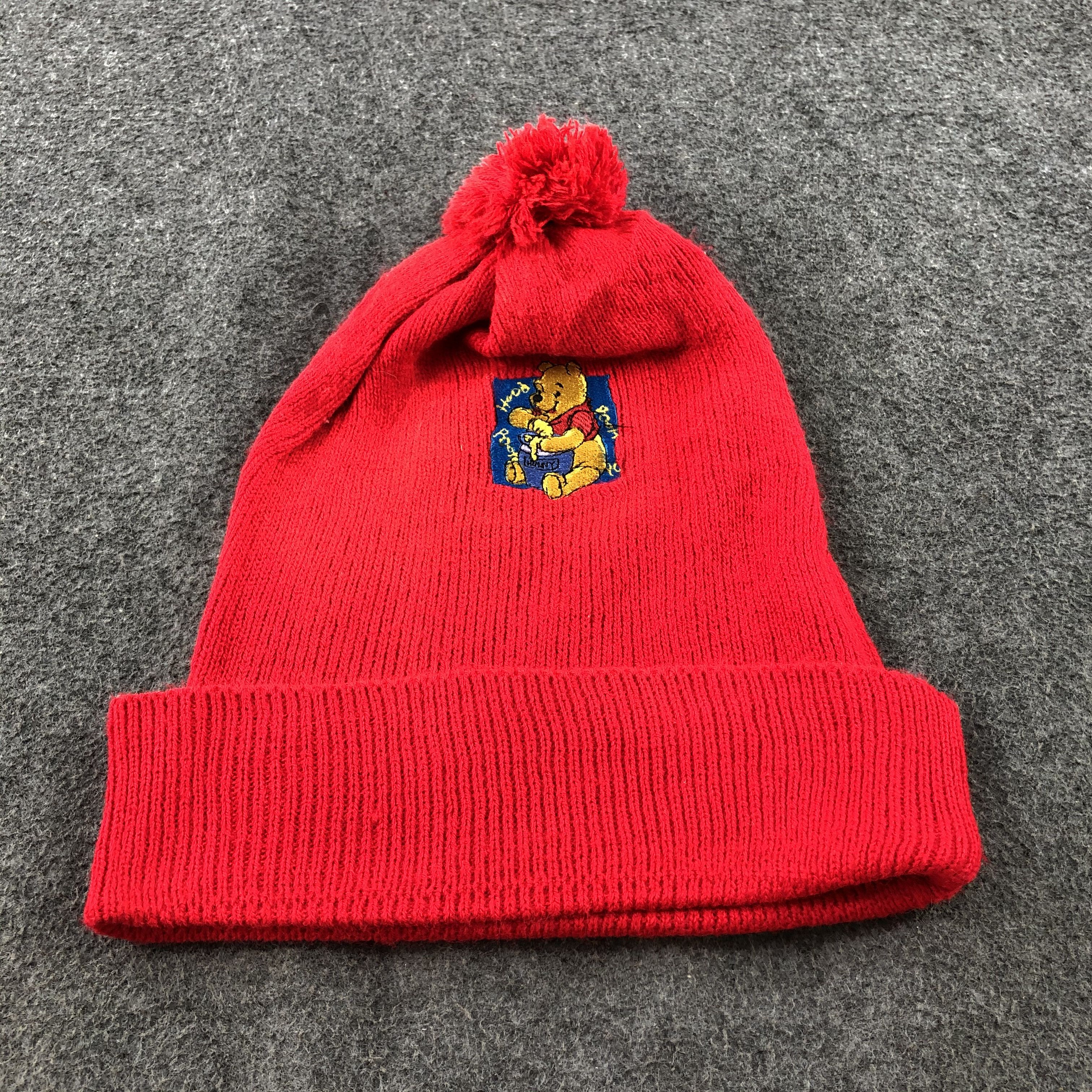 Disney Winnie the Pooh Red Bobble Beanie Snowcap Snow Hat B482 Size ONE SIZE - 3 Thumbnail