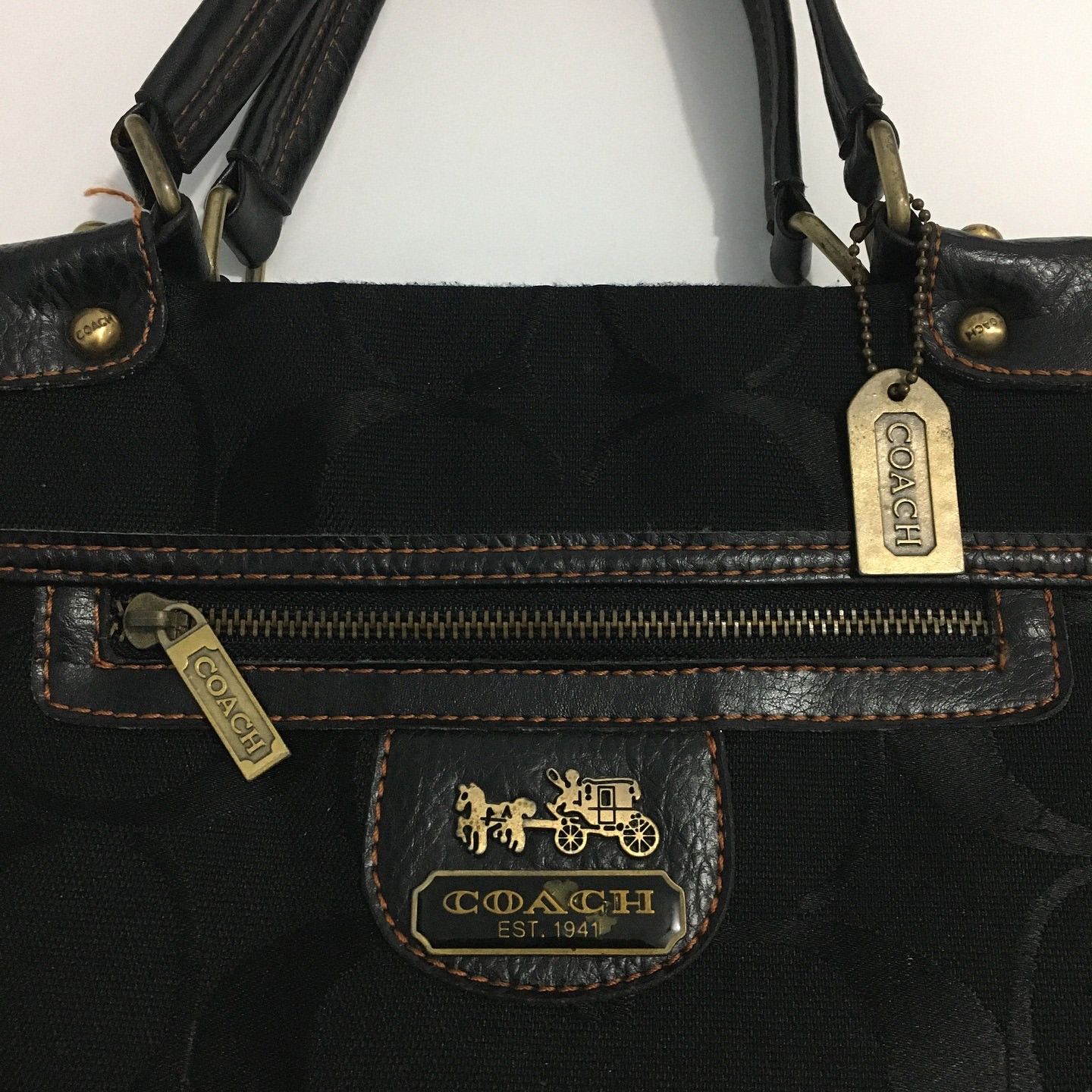 Coach Coach Poppy Canvas Leather Monogram Handbag Size ONE SIZE - 8 Thumbnail