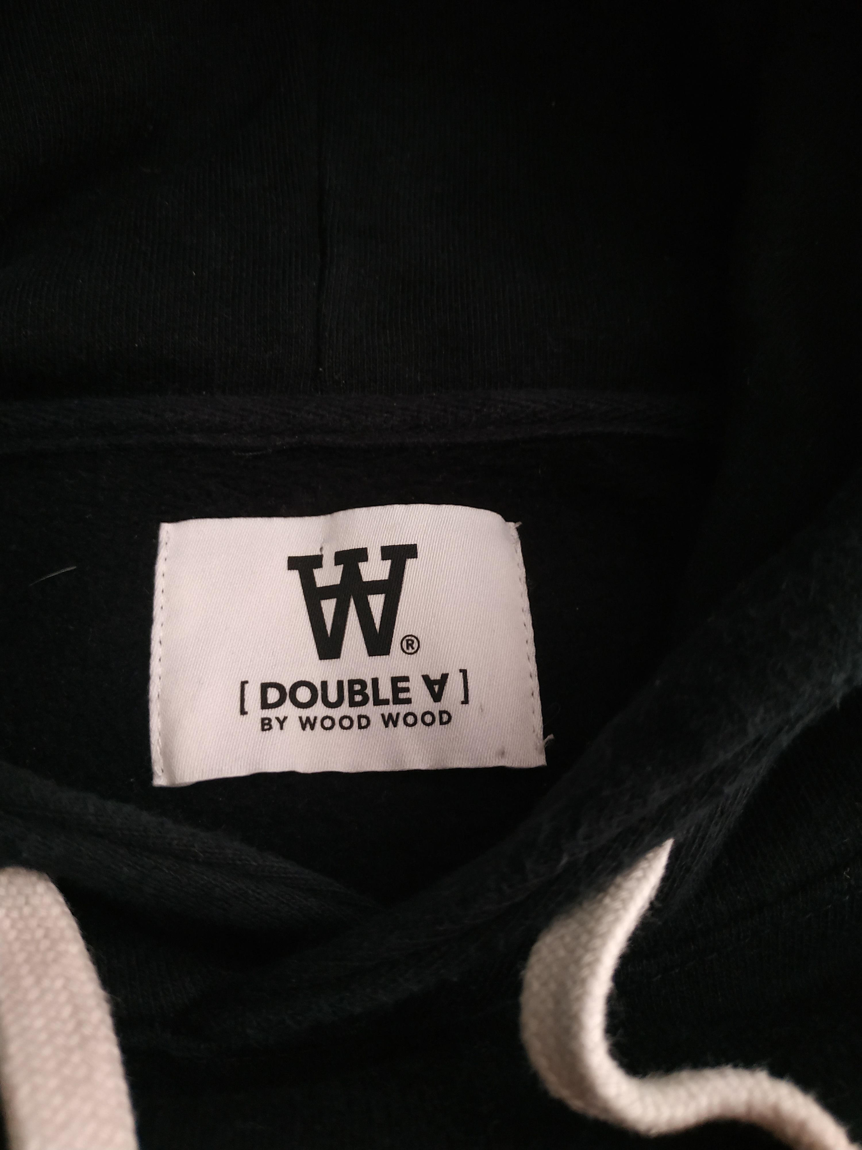 Wood Wood Wood Wood Double A Men's Black Hoodie, s. MEDIUM Size US M / EU 48-50 / 2 - 9 Thumbnail