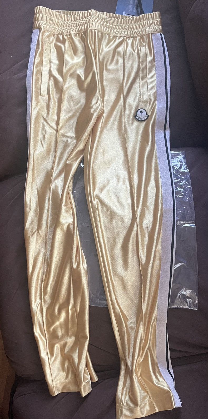 Moncler × Palm Angels Moncler x Palm Angels | Women | Track Pants | Gold - Gold / Size 26" / US 2 / IT 38 - 1 Thumbnail
