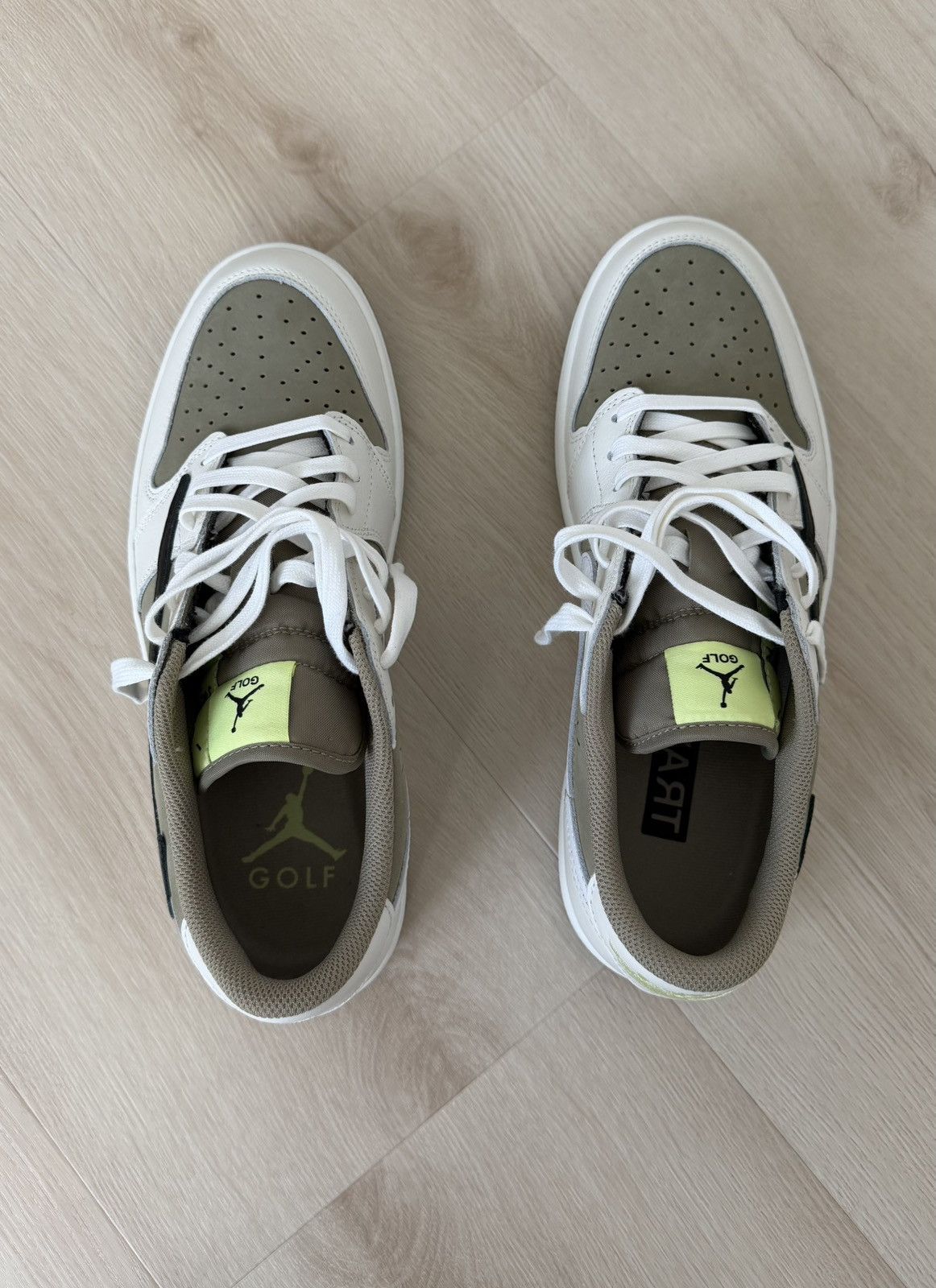 Jordan Brand × Travis Scott Travis Scott x Jordan 1 Retro Low Golf Neutral Olive Size US 10 / EU 43 - 2 Thumbnail
