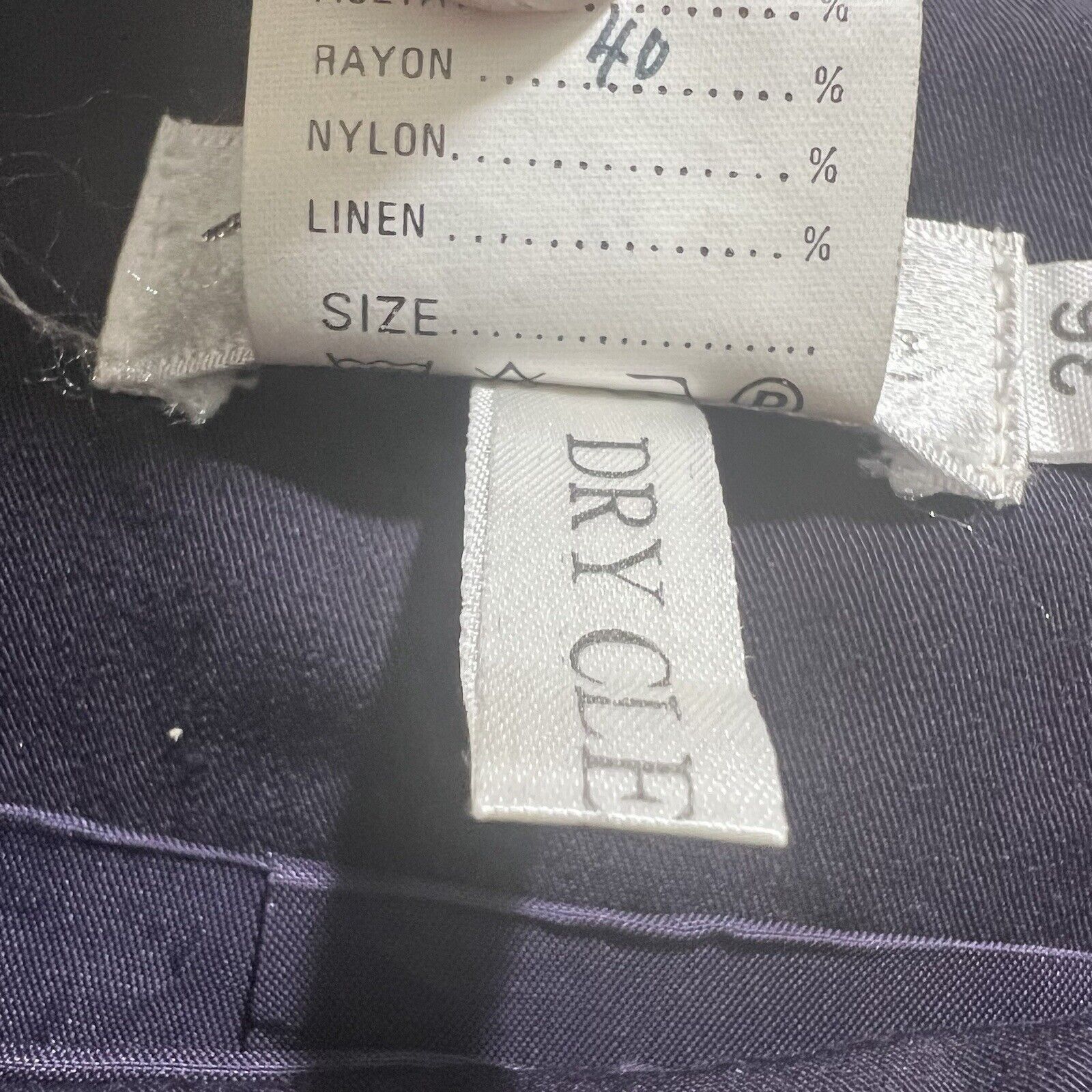 Vintage Vivianne 36 Wool Straight/Pencil Flared Career Skirt Purple Size 28" / US 6 / IT 42 - 6 Thumbnail