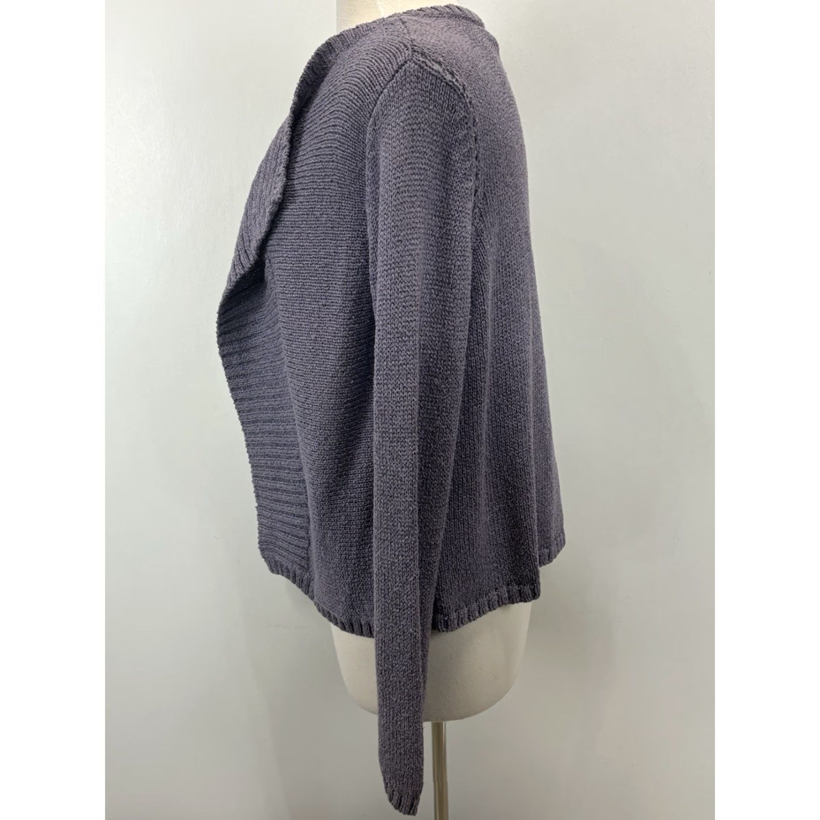 Vintage CHICO'S Open Front Cardigan Sweater Women's Size Medium Purple Knit Casual Size M / US 6-8 / IT 42-44 - 2 Thumbnail