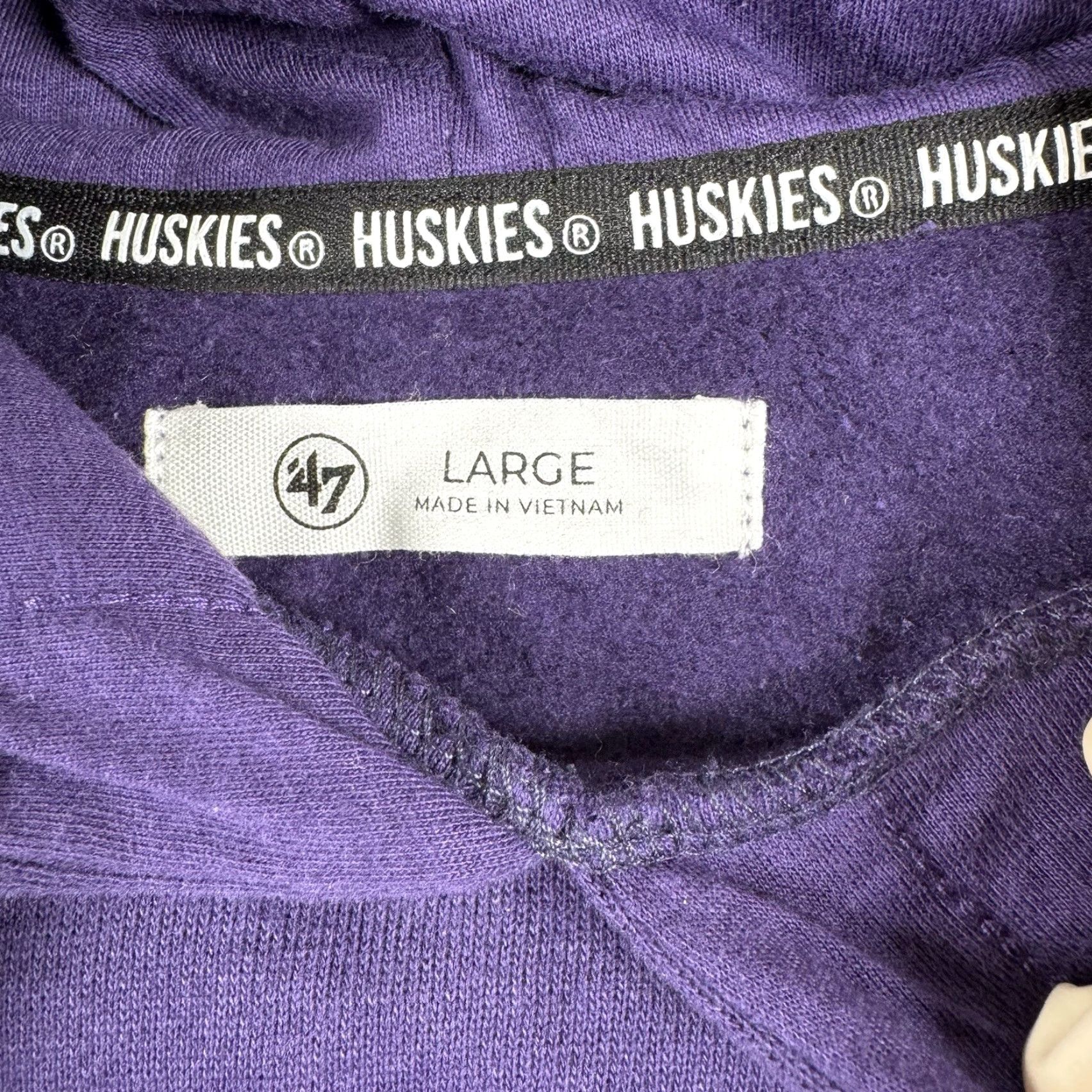 Logo 7 Washington Huskies Football Hooded Sweatshirt Mens L Purple W Logo Zip Mock Neck Size US L / EU 52-54 / 3 - 7 Thumbnail