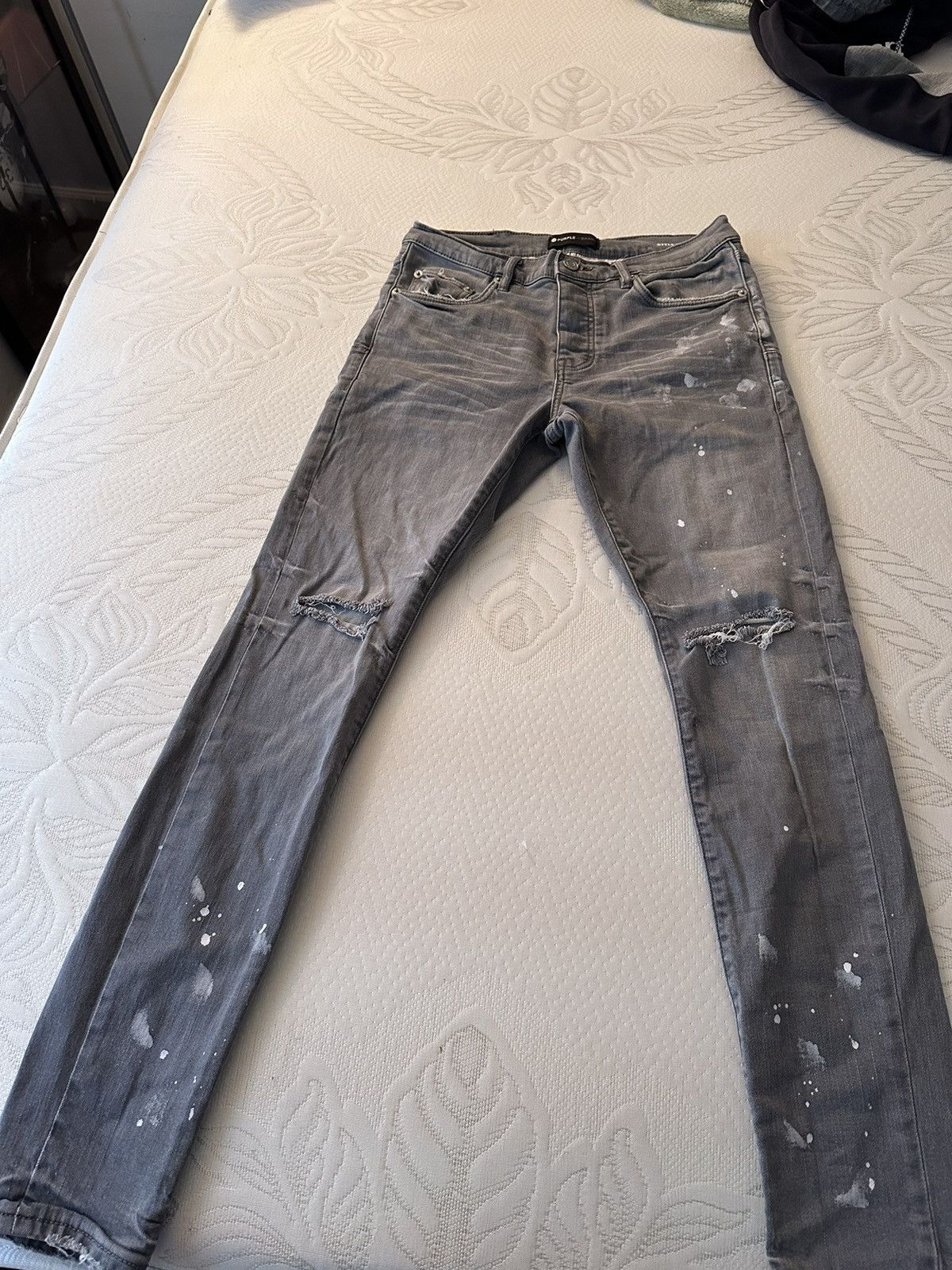 Purple Brand Grey skinny jeans Size US 29 - 2 Thumbnail