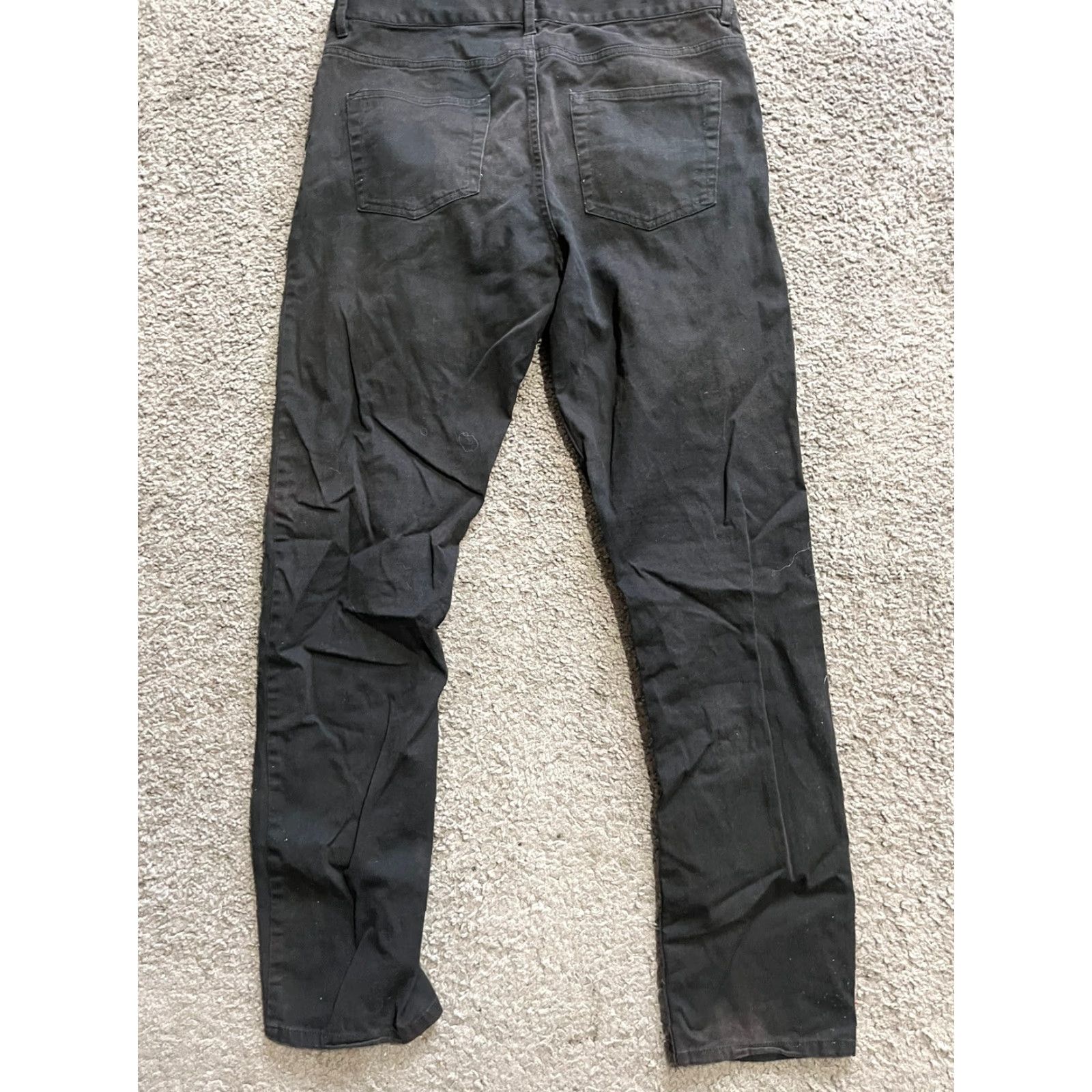 H&M H&M L.O.G.G. H.M Slim Fit Jeans 31 Black Solid Men's Button Fly Zip 5-Pocket Size US 31 - 4 Thumbnail