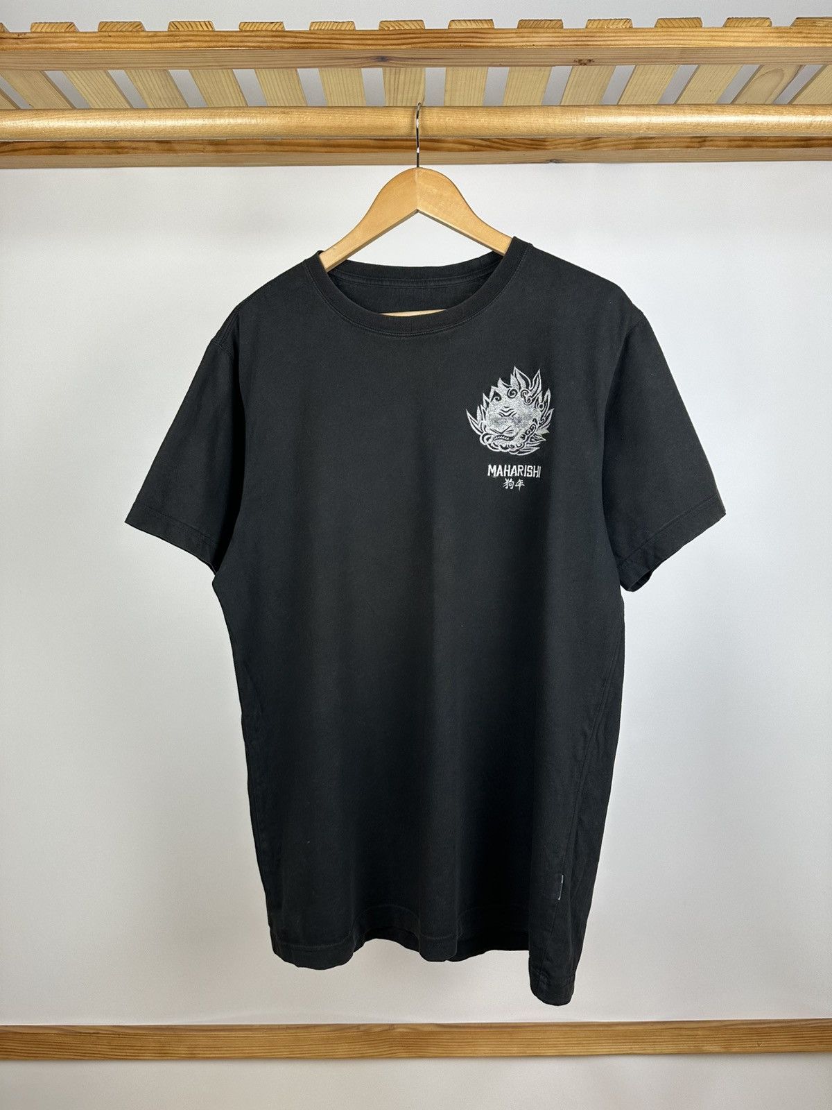 Japanese Brand × Maharishi Maharishi T-Shirt Japan Print Size L Washed Black Size US L / EU 52-54 / 3 - 1 Thumbnail