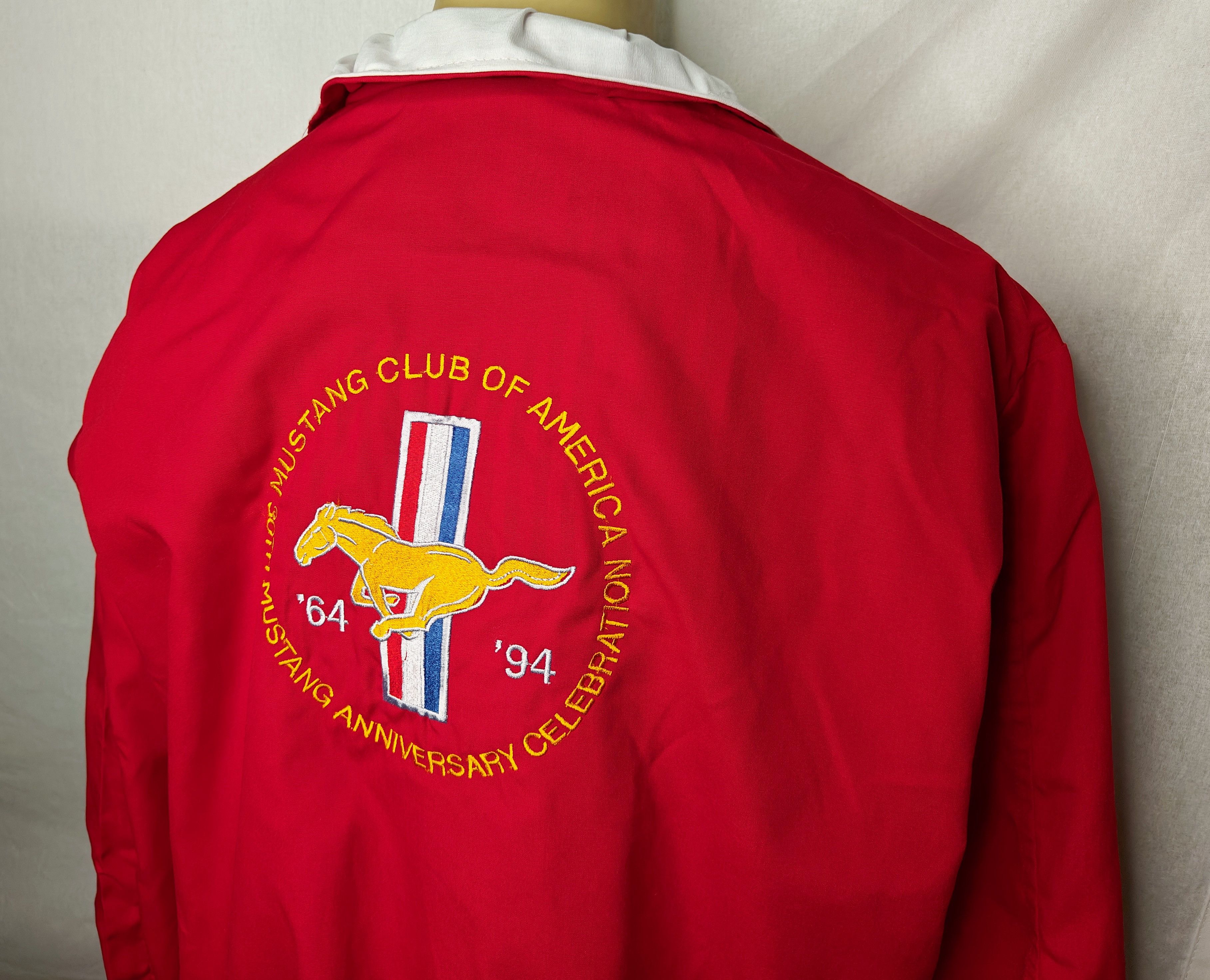 Ford NWT Vtg 90s Ford Mustang Club of America USA bomber jacket Size US XL / EU 56 / 4 - 5 Thumbnail