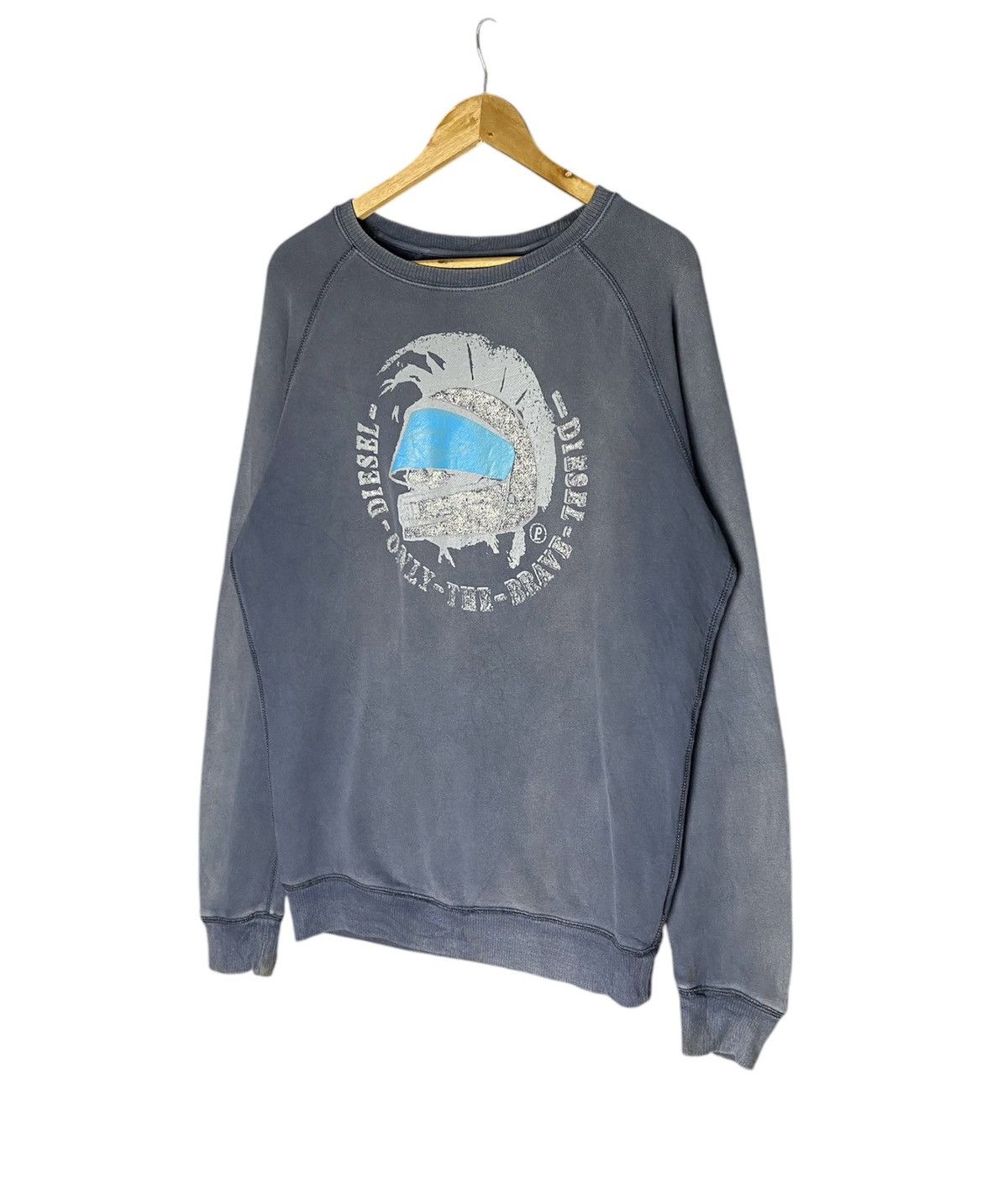 Diesel × Vintage Vintage Diesel Trojan Design Sunfaded Sweatshirt Size US M / EU 48-50 / 2 - 2 Thumbnail