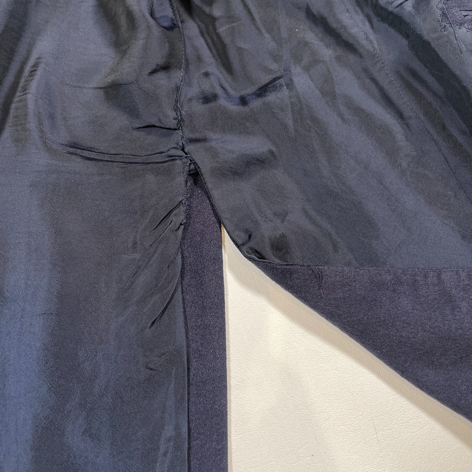 Ermenegildo Zegna Ermenegildo Zegna Mil. Easy Navy Silk jacket Coat Size 54 Size 54L - 8 Thumbnail