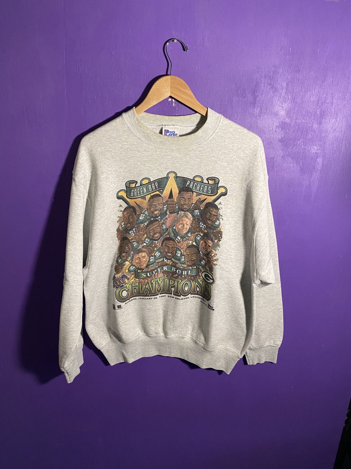 Vintage Vintage 1997 Pro player Packers Super Bowl champs sweatshirt Size US L / EU 52-54 / 3 - 1 Thumbnail