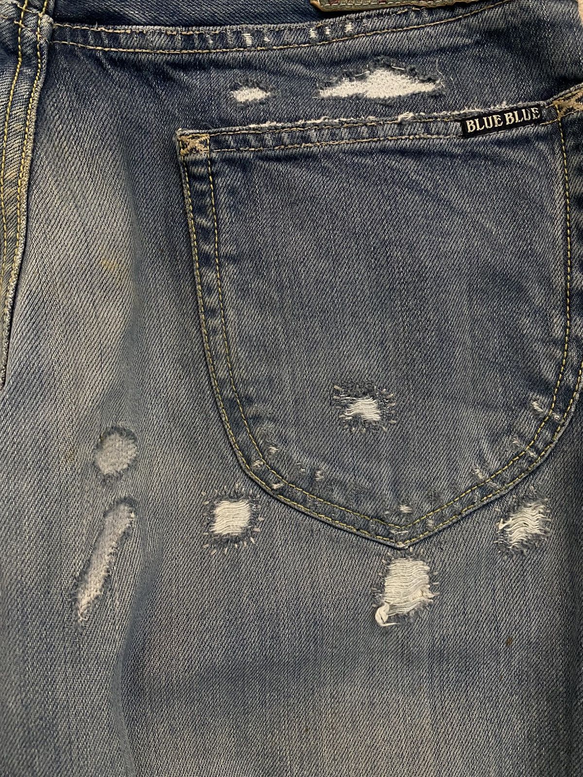 Blue Blue Japan Blue Blue Japan - Crash Distressed Repair Bootcut Denim Size US 30 / EU 46 - 12 Thumbnail