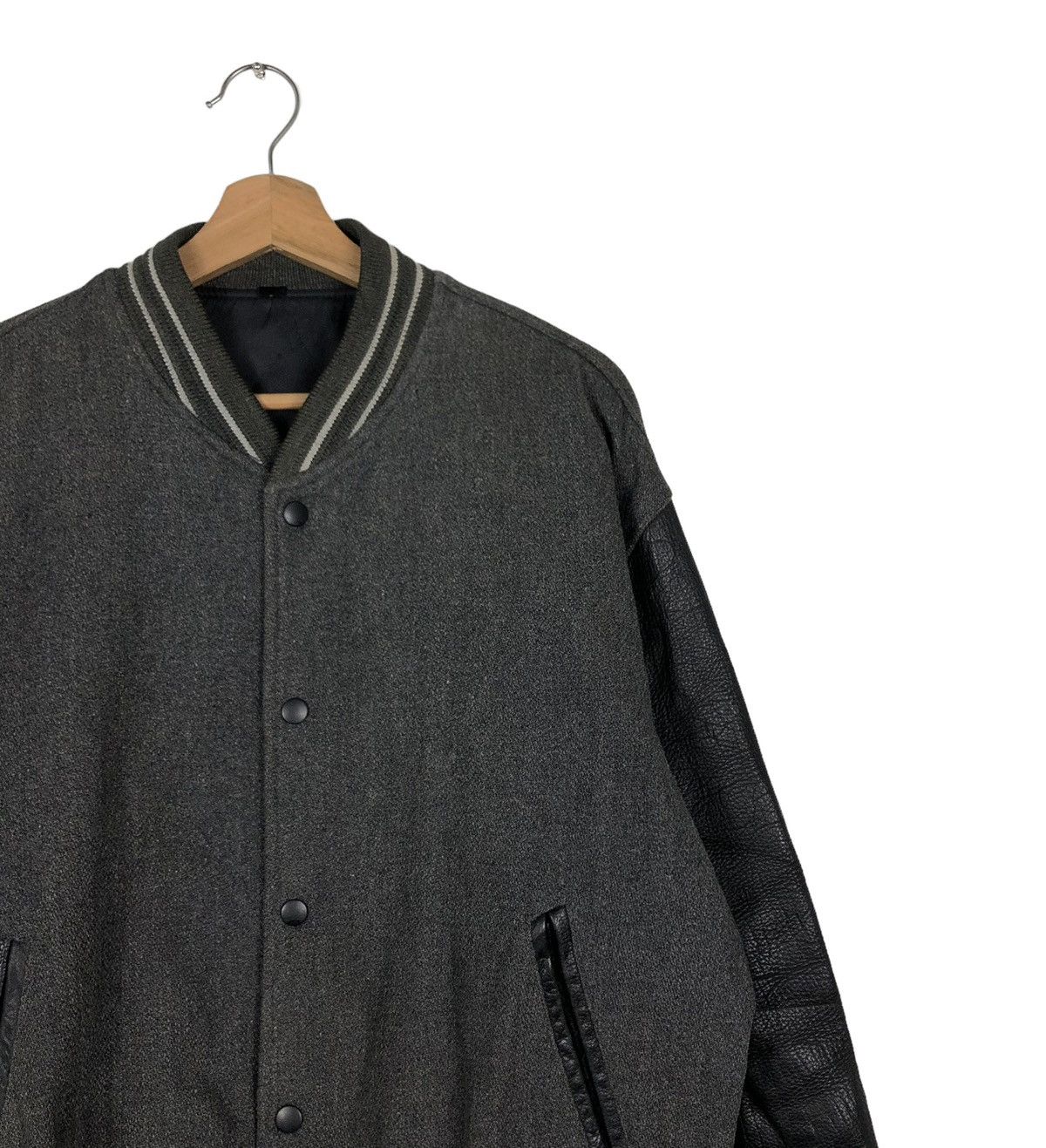 Japanese Brand 🔥VINTAGE LEATHER VARSITY BOMBER JACKET ISSEY MIYAKE Size US M / EU 48-50 / 2 - 6 Thumbnail