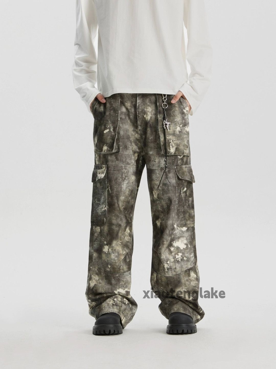 Designer × Vintage washed faded loose baggy skate hiphop cargo pants Size US 32 / EU 48 - 3 Thumbnail
