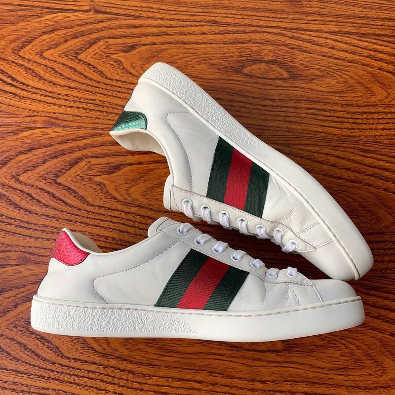 Gucci Gucci Ace Tiger Embroidery Low-Top Sneakers Size US 8 / EU 41 - 9 Thumbnail