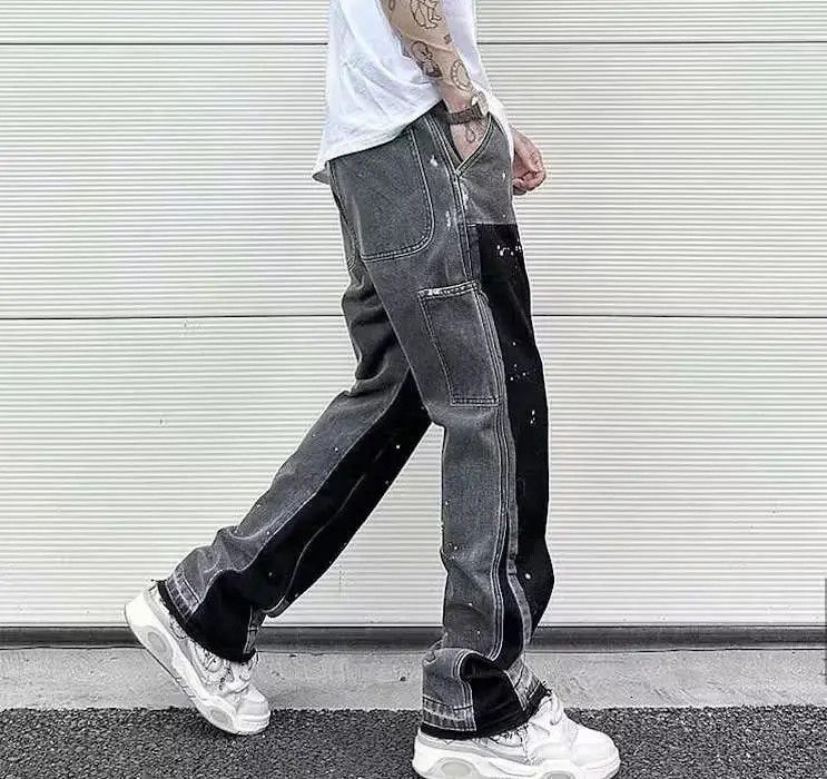 Japanese Brand × Jean Graffiti Black Flared Denim Pants Size US 32 / EU 48 - 2 Thumbnail