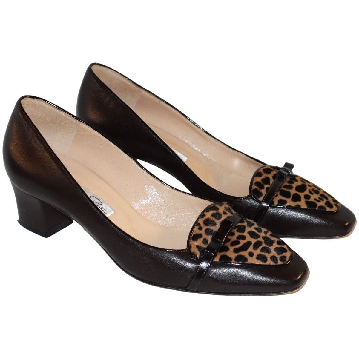 Oscar De La Renta Women's Oscar de la Renta Petiparo Leopard-Print Pumps Size US 8.5 / IT 38.5 - 2 Thumbnail