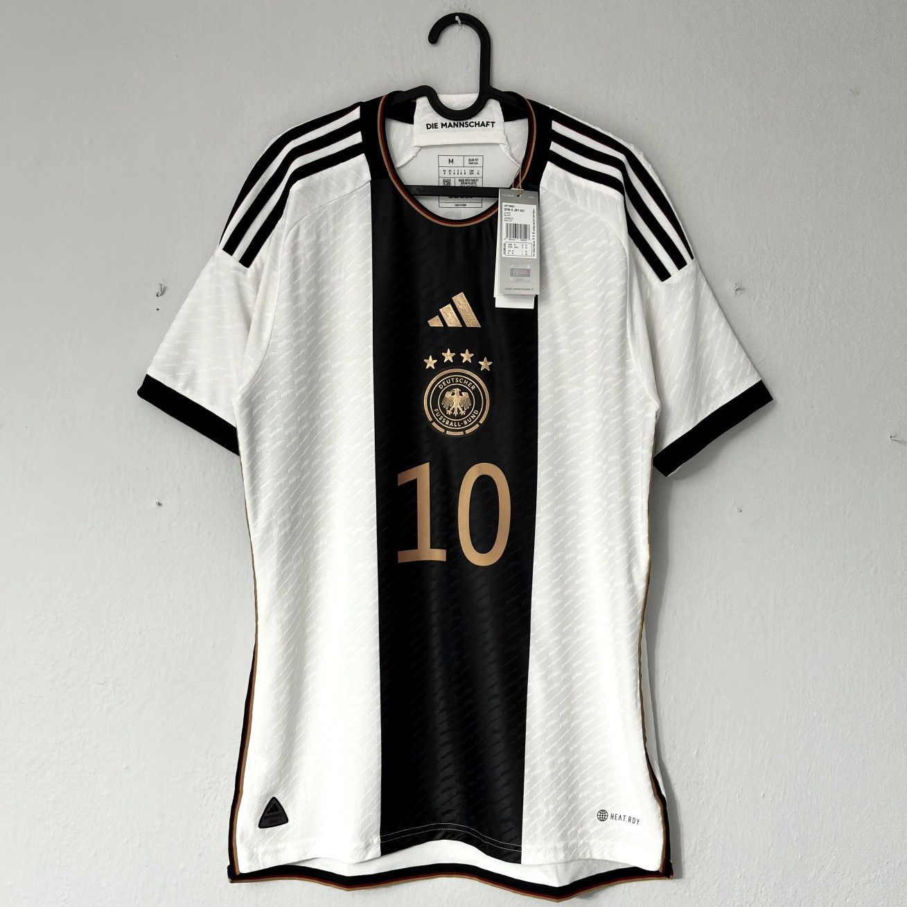 Adidas 2022 2023 Germany NEW Adidas Authentic Home Soccer Jersey Size US M / EU 48-50 / 2 - 2 Thumbnail