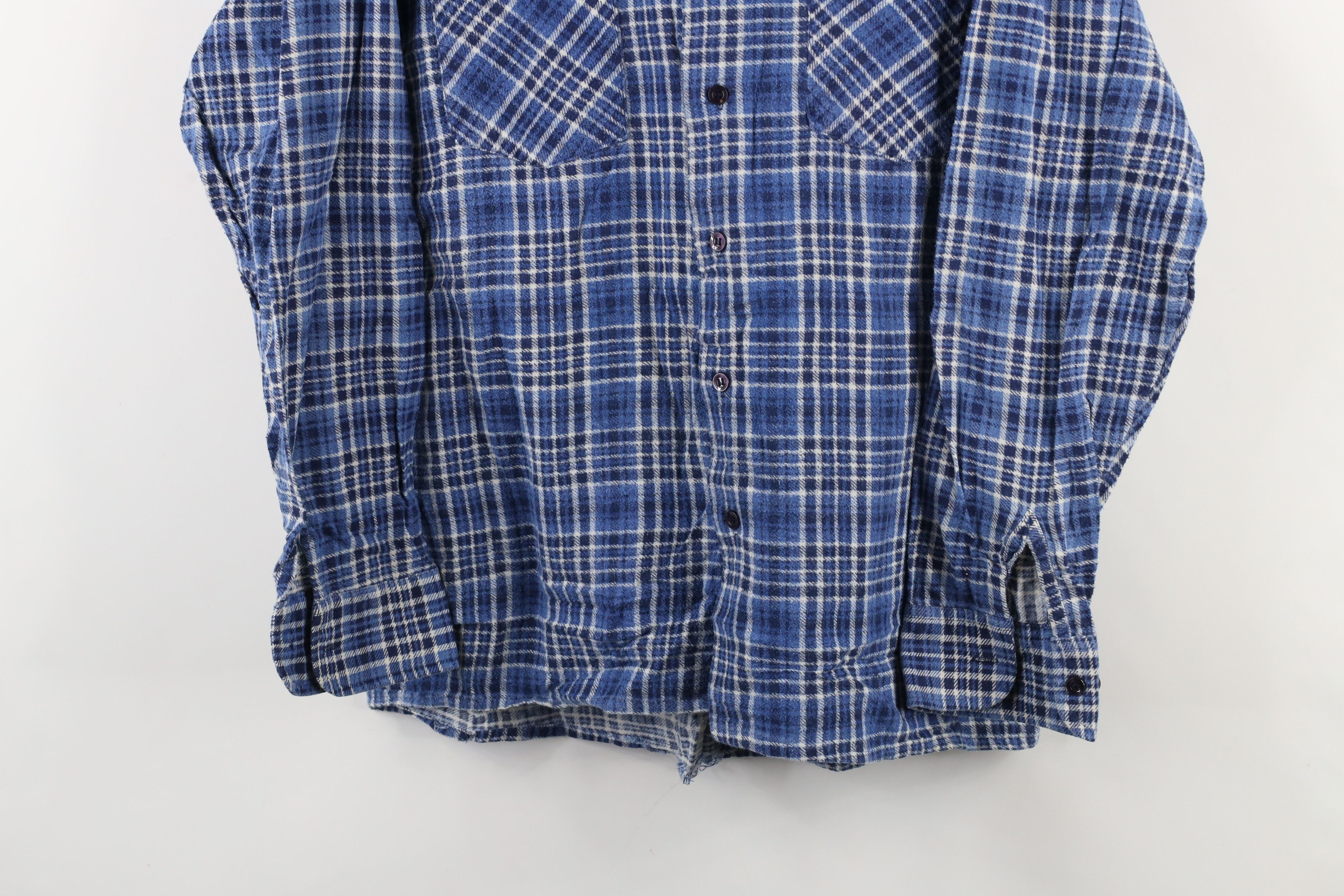 Dickies × Vintage Vintage 70s Dickies Flannel Collared Button Shirt Plaid USA Size US M / EU 48-50 / 2 - 3 Thumbnail