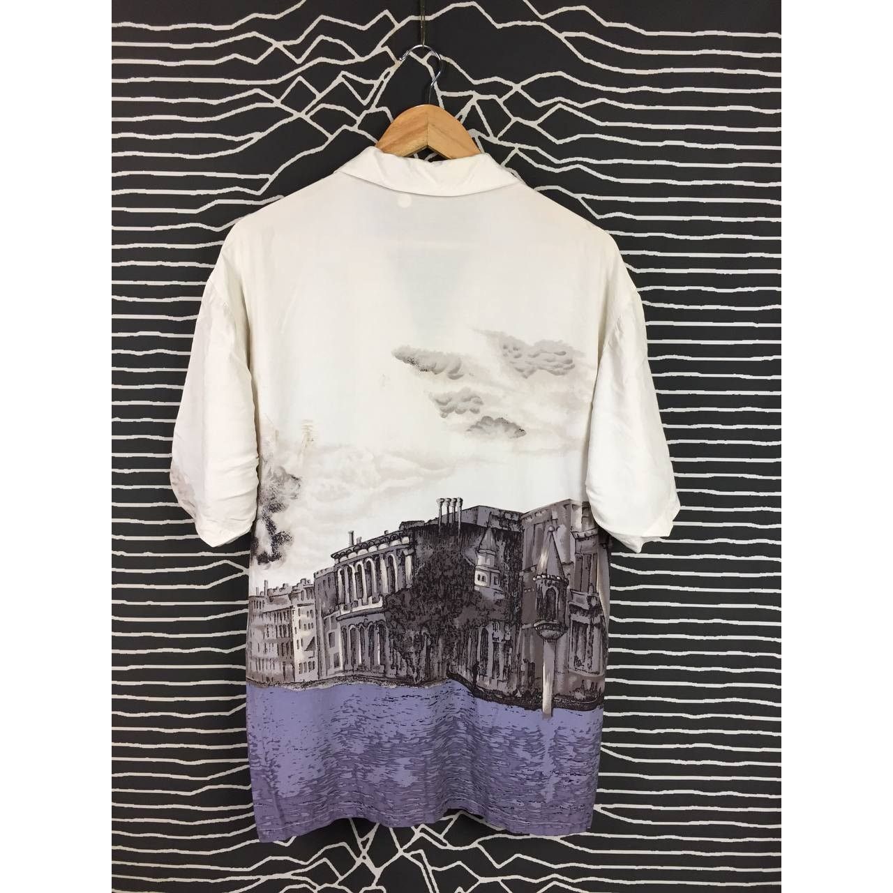 Japanese Brand × Vintage DOMON Japanese Brand Abstract Print Camp Collar Shirt Size US M / EU 48-50 / 2 - 11 Thumbnail