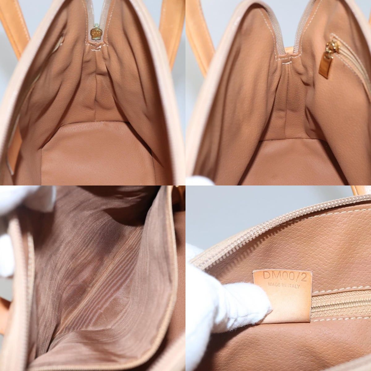 Celine CELINE Macadam Canvas Hand Bag Pvc 2ay Beige Gold Size ONE SIZE - 12 Thumbnail