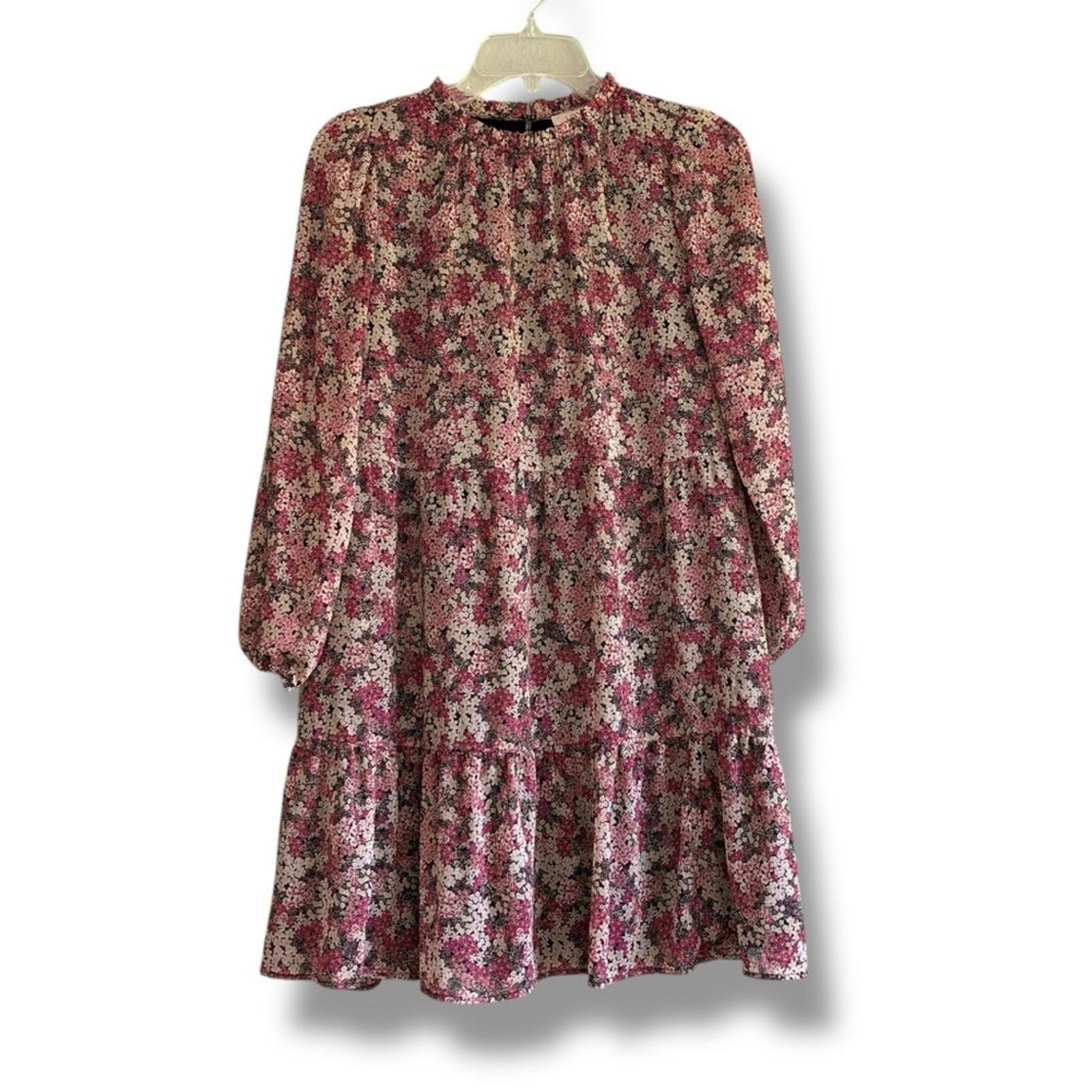 Loft LOFT Petite floral tiered long sleeve shirtdress Size XS / US 0-2 / IT 36-38 - 1 Thumbnail