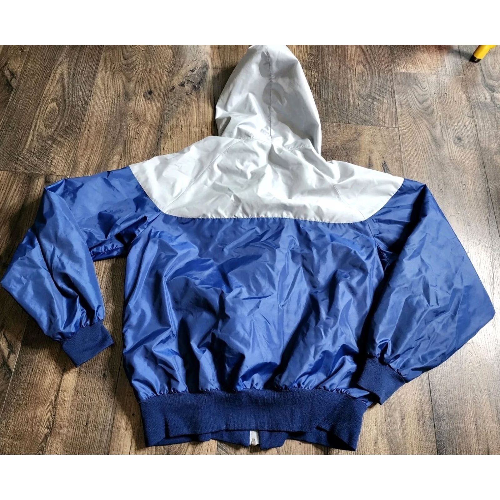 Nike Vintage Nike Windbreaker Jacket - Nylon Running Coat, Hood, Zip, Blue, Size L, Mens, 70s Retro Size US L / EU 52-54 / 3 - 2 Thumbnail