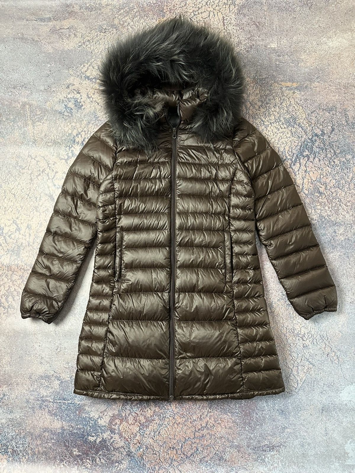 Duvetica Duvetica full zip brown down jacket Size L / US 10 / IT 46 - 1 Thumbnail